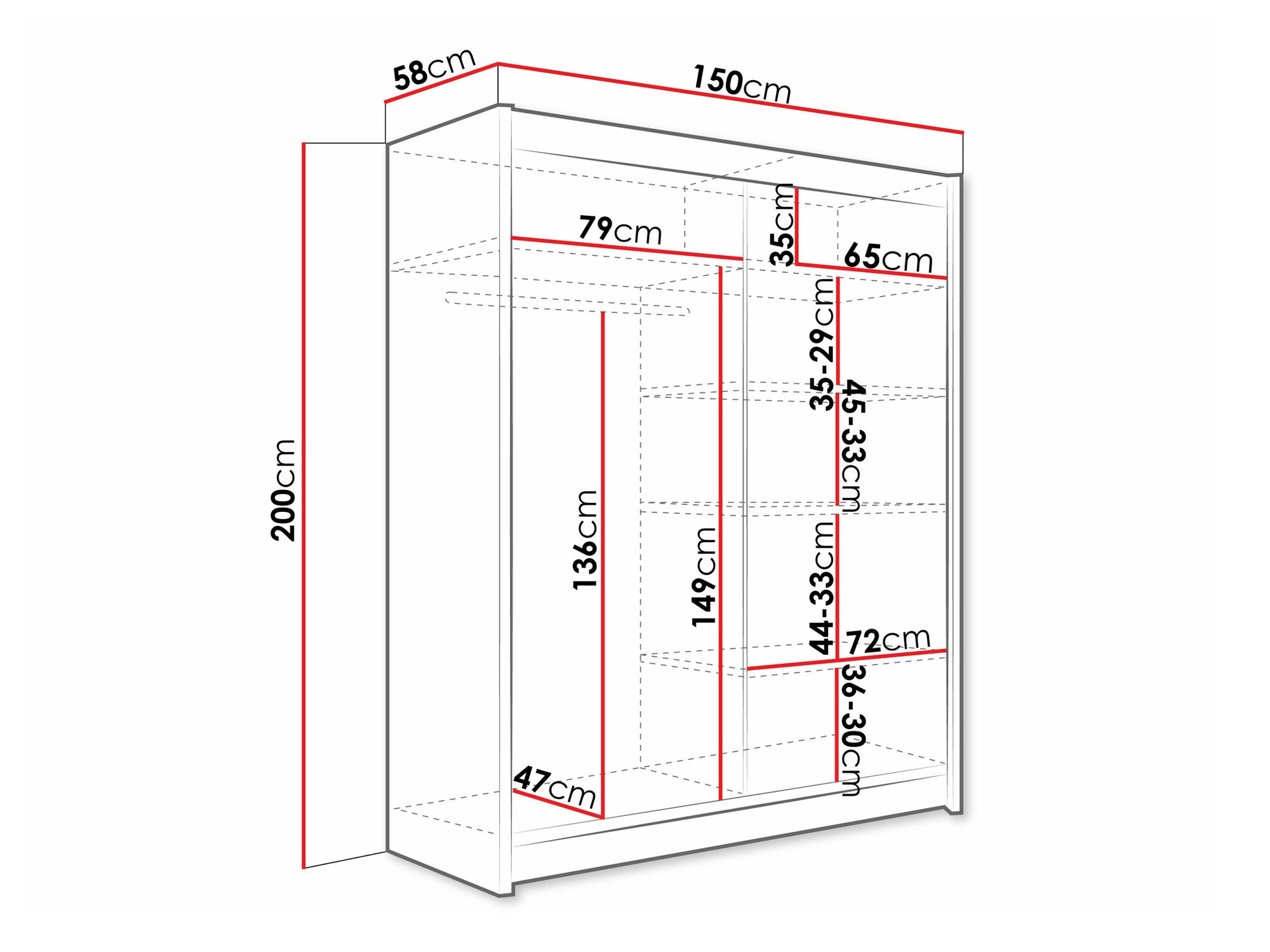 Skapis Closico 112 (Kašmirs)