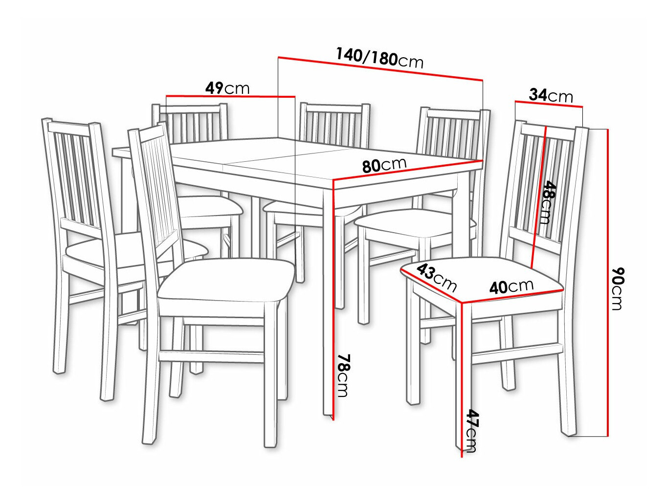 Ēdamistabas komplekts Victorville 264 (Rieksts)