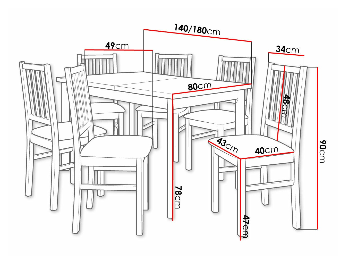 Ēdamistabas komplekts Victorville 264 (Rieksts)