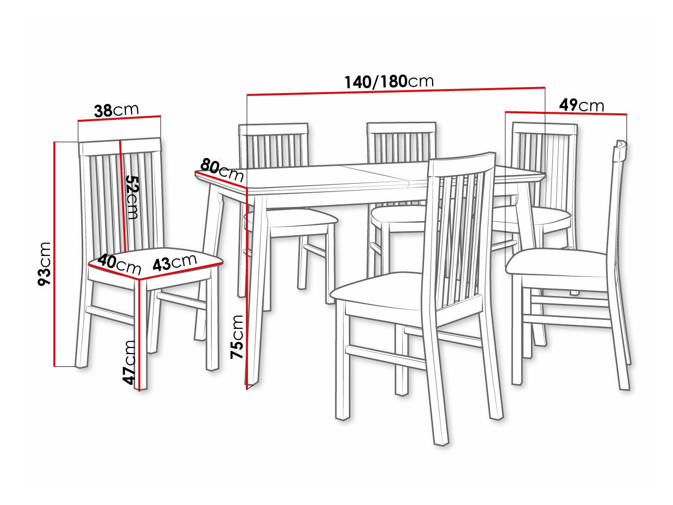 Ēdamistabas komplekts Victorville 267 (Sonomas ozols)
