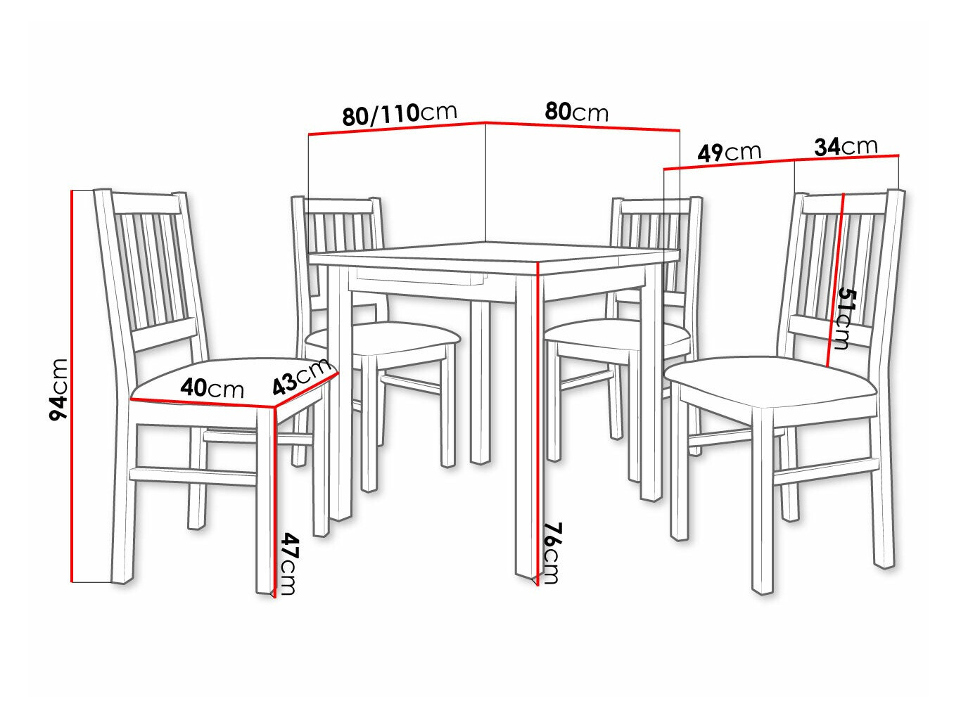 Ēdamistabas komplekts Victorville 275 (Sonomas ozols)