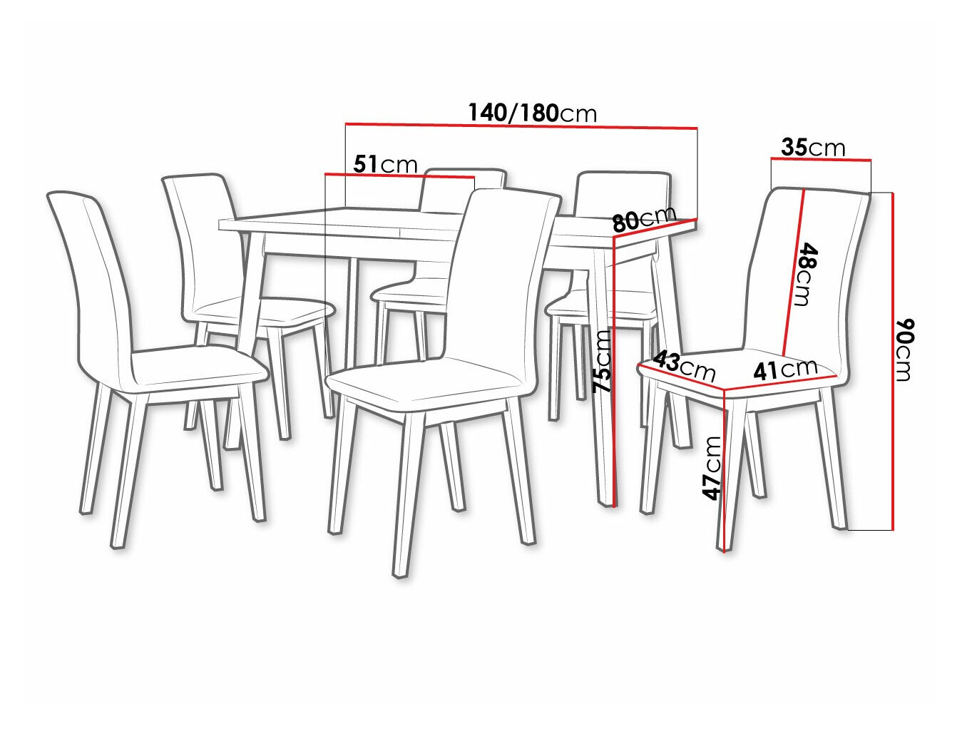 Ēdamistabas komplekts Victorville 288 (Grandson ozols + Melns)