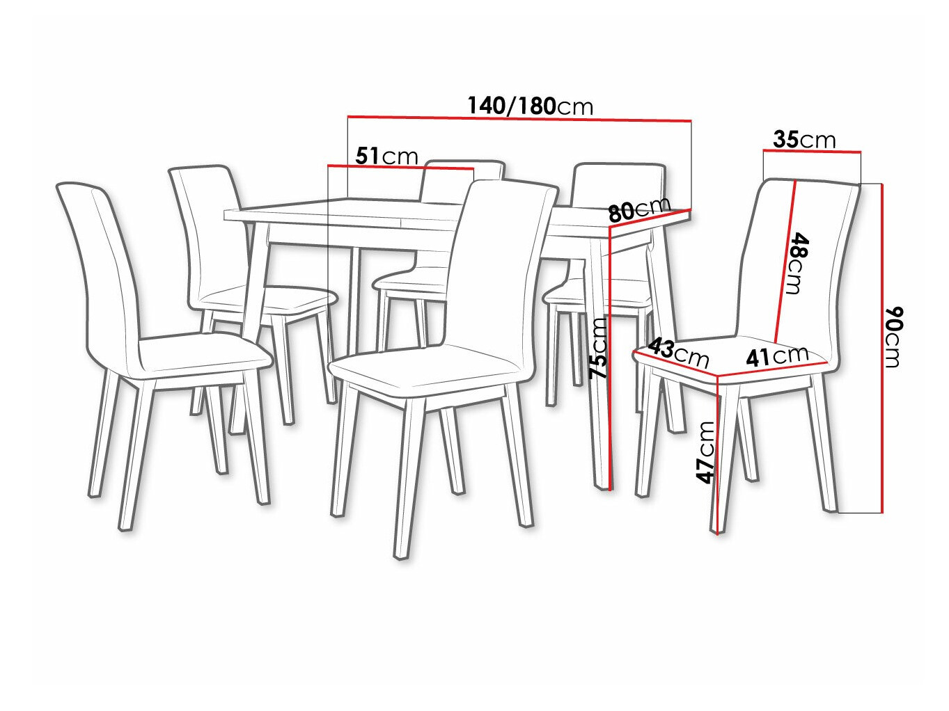 Ēdamistabas komplekts Victorville 288 (Grandson ozols + Melns)