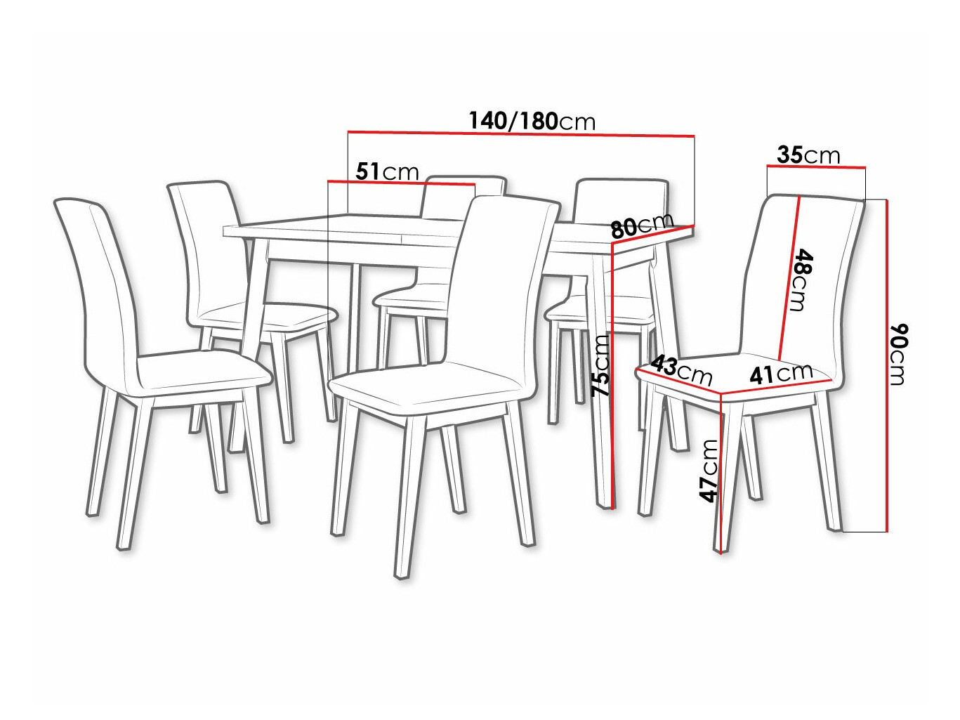 Ēdamistabas komplekts Victorville 288 (Grandson ozols + Melns)