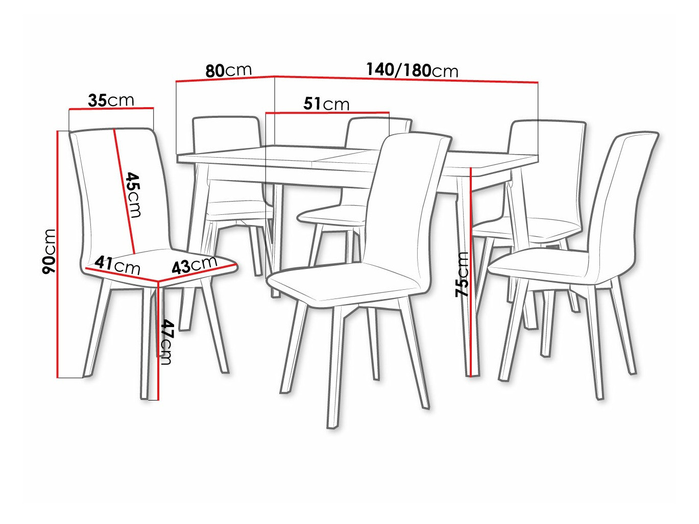 Ēdamistabas komplekts Victorville 291 (Grandson ozols + Balts)
