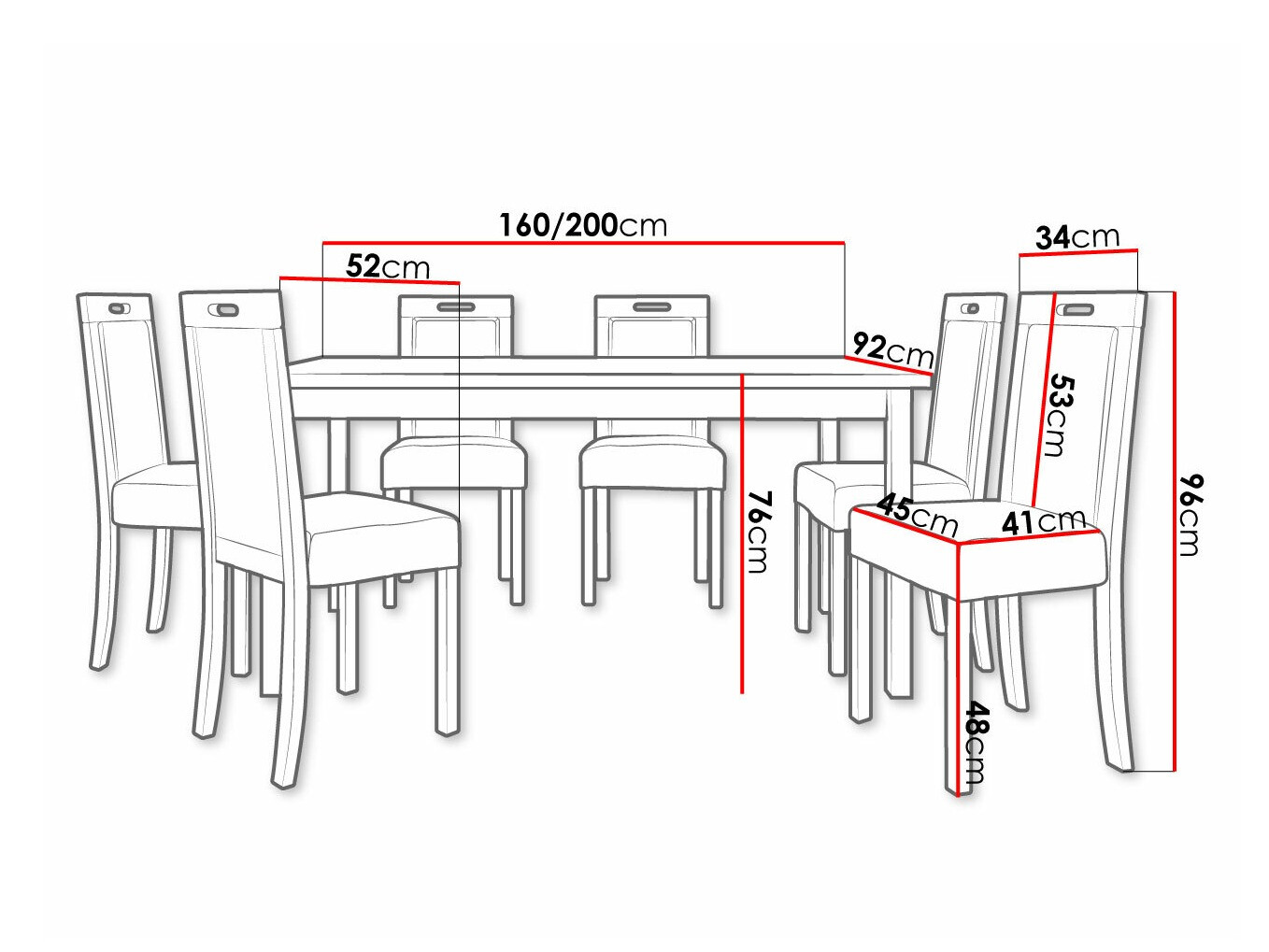 Обеденный гарнитур Victorville 262 (Белый)