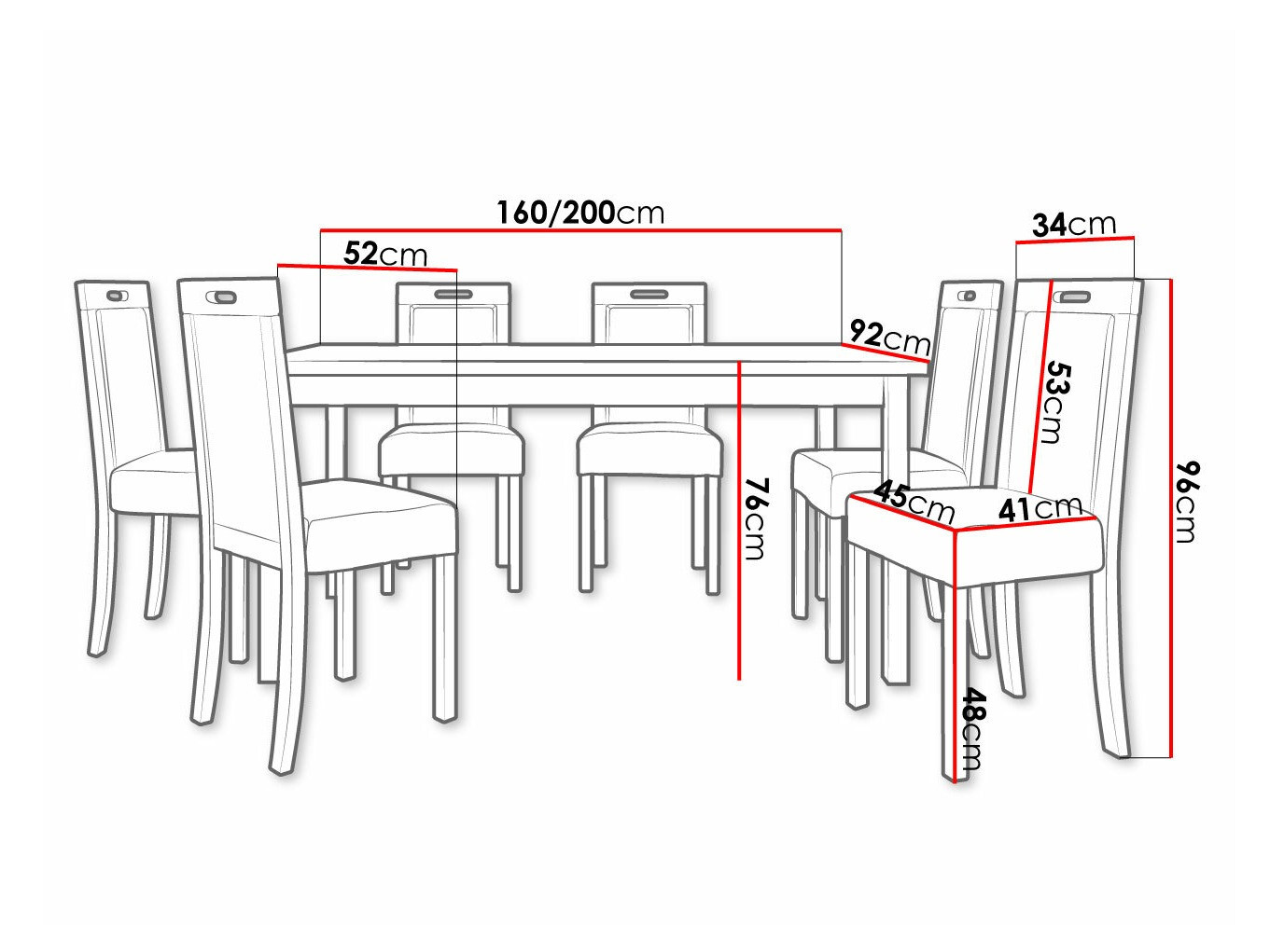 Обеденный гарнитур Victorville 262 (Белый)