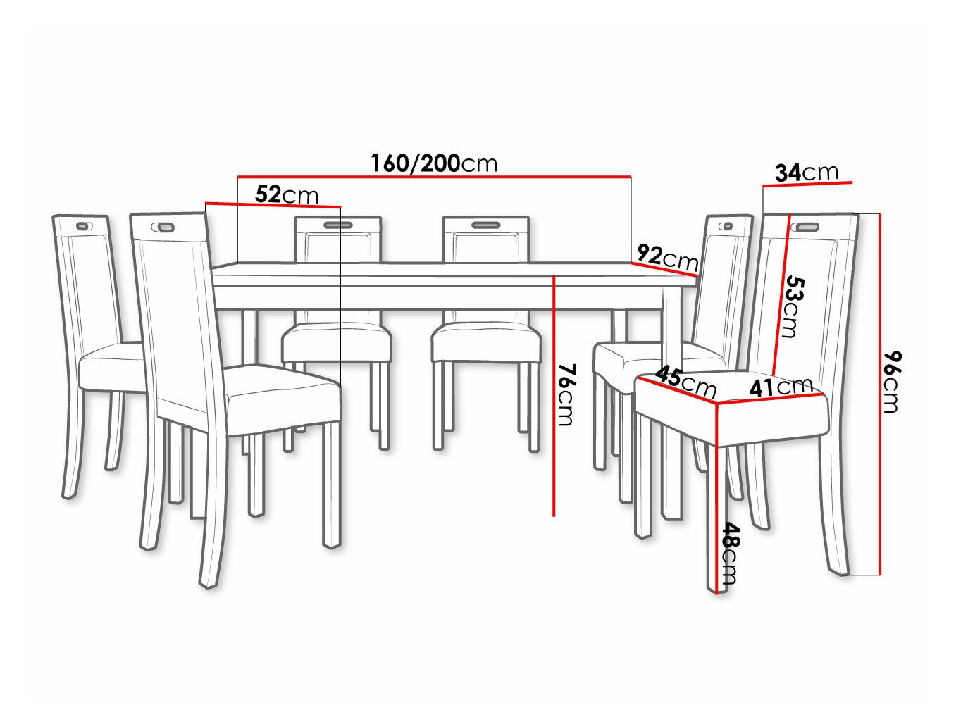 Обеденный гарнитур Victorville 262 (Сонома Дуб)