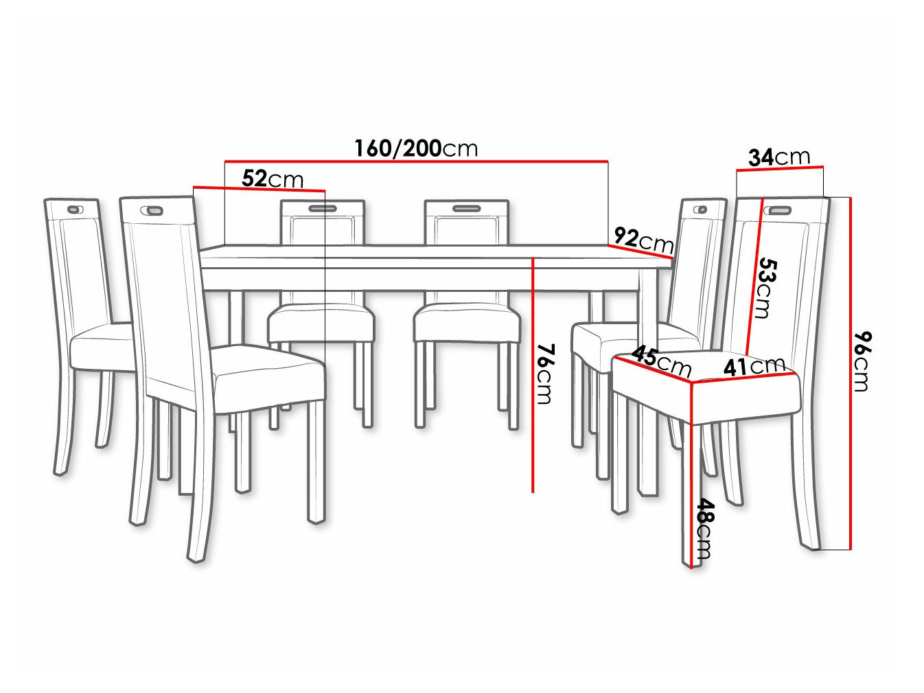 Обеденный гарнитур Victorville 262 (Сонома Дуб)