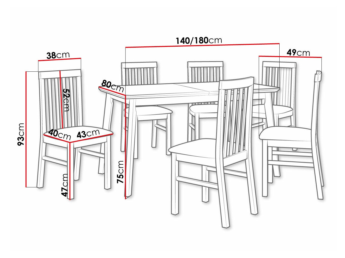 Обеденный гарнитур Victorville 267 (Белый)
