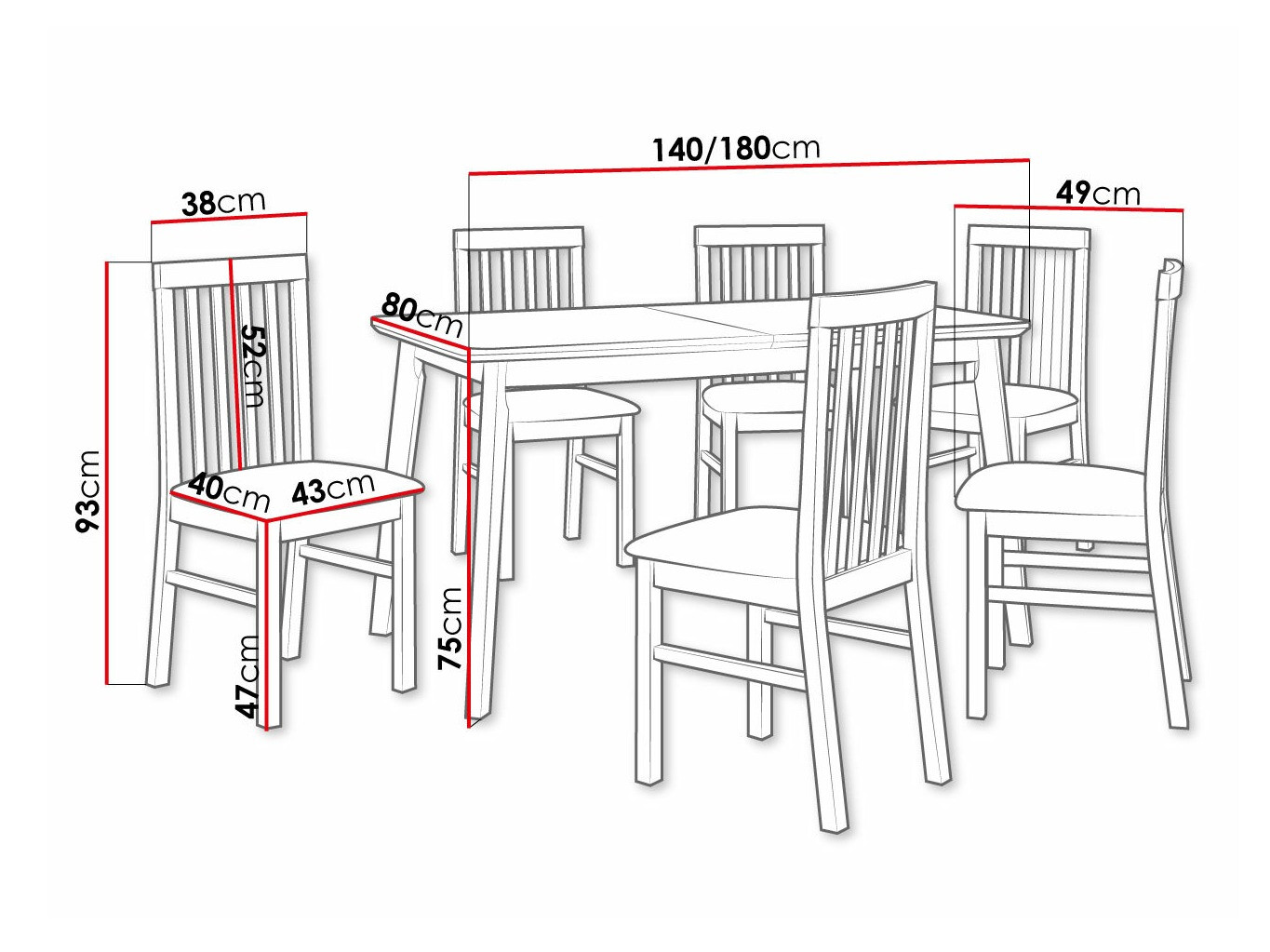 Обеденный гарнитур Victorville 267 (Белый)