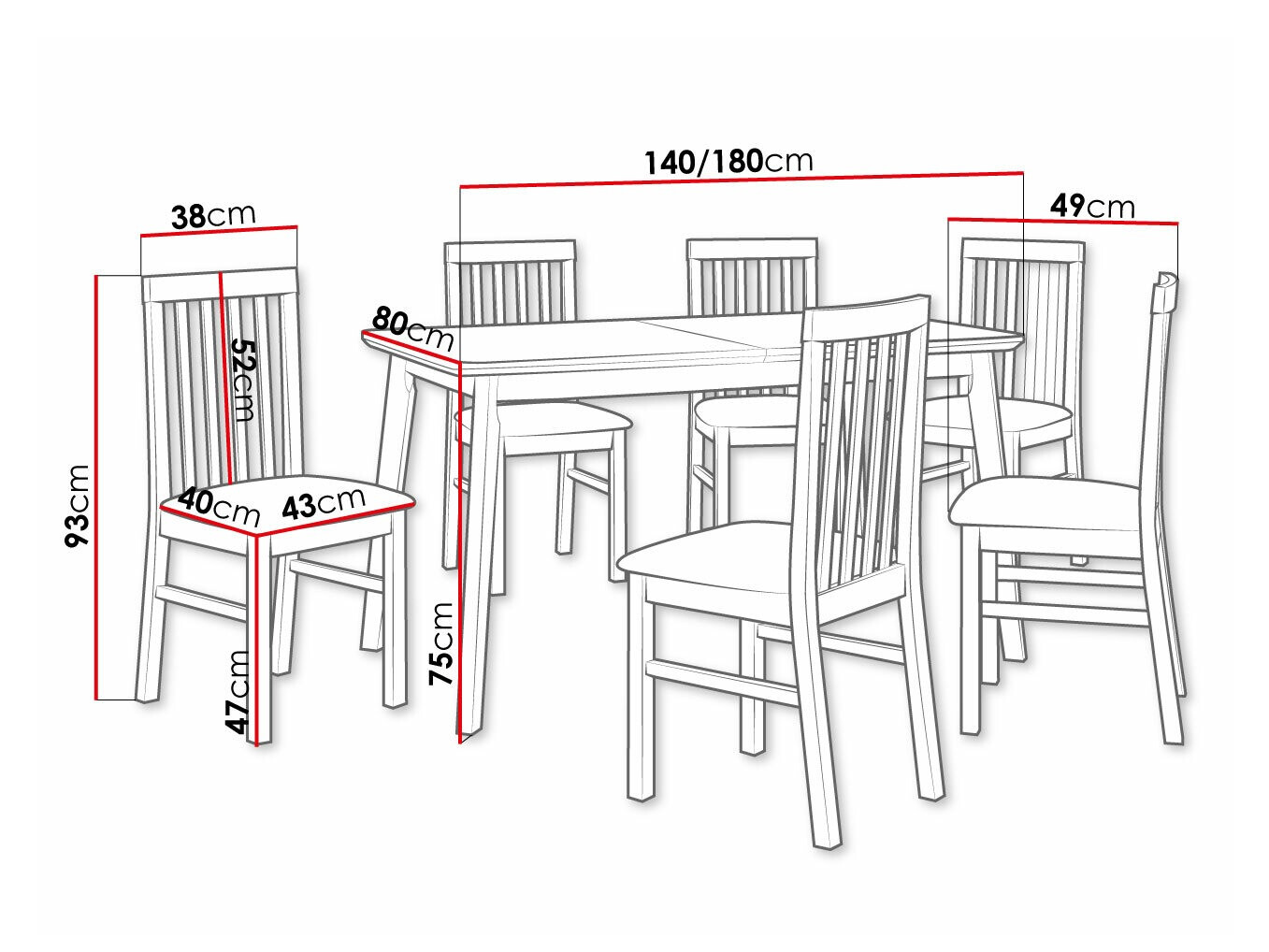 Обеденный гарнитур Victorville 267 (Чёрный)