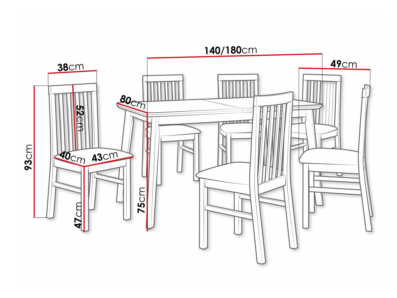 Обеденный гарнитур Victorville 267 (Сонома Дуб)