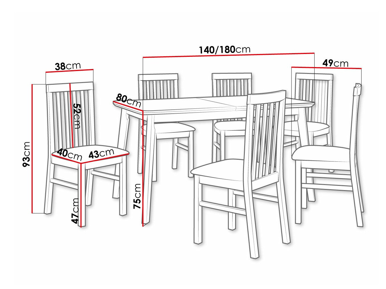 Обеденный гарнитур Victorville 267 (Сонома Дуб)