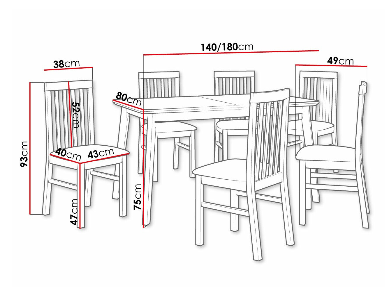 Обеденный гарнитур Victorville 267 (Сонома Дуб)