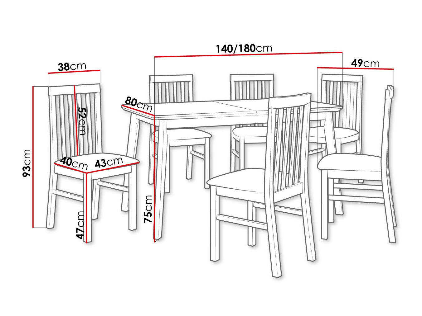 Обеденный гарнитур Victorville 267 (Сонома Дуб)