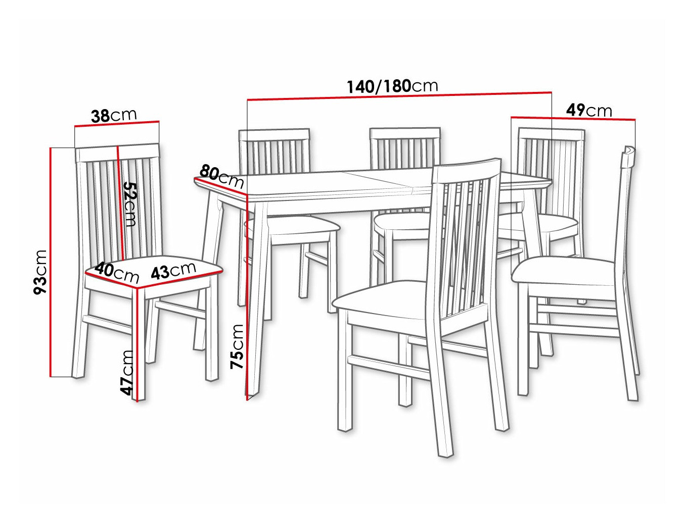 Обеденный гарнитур Victorville 267 (Сонома Дуб)