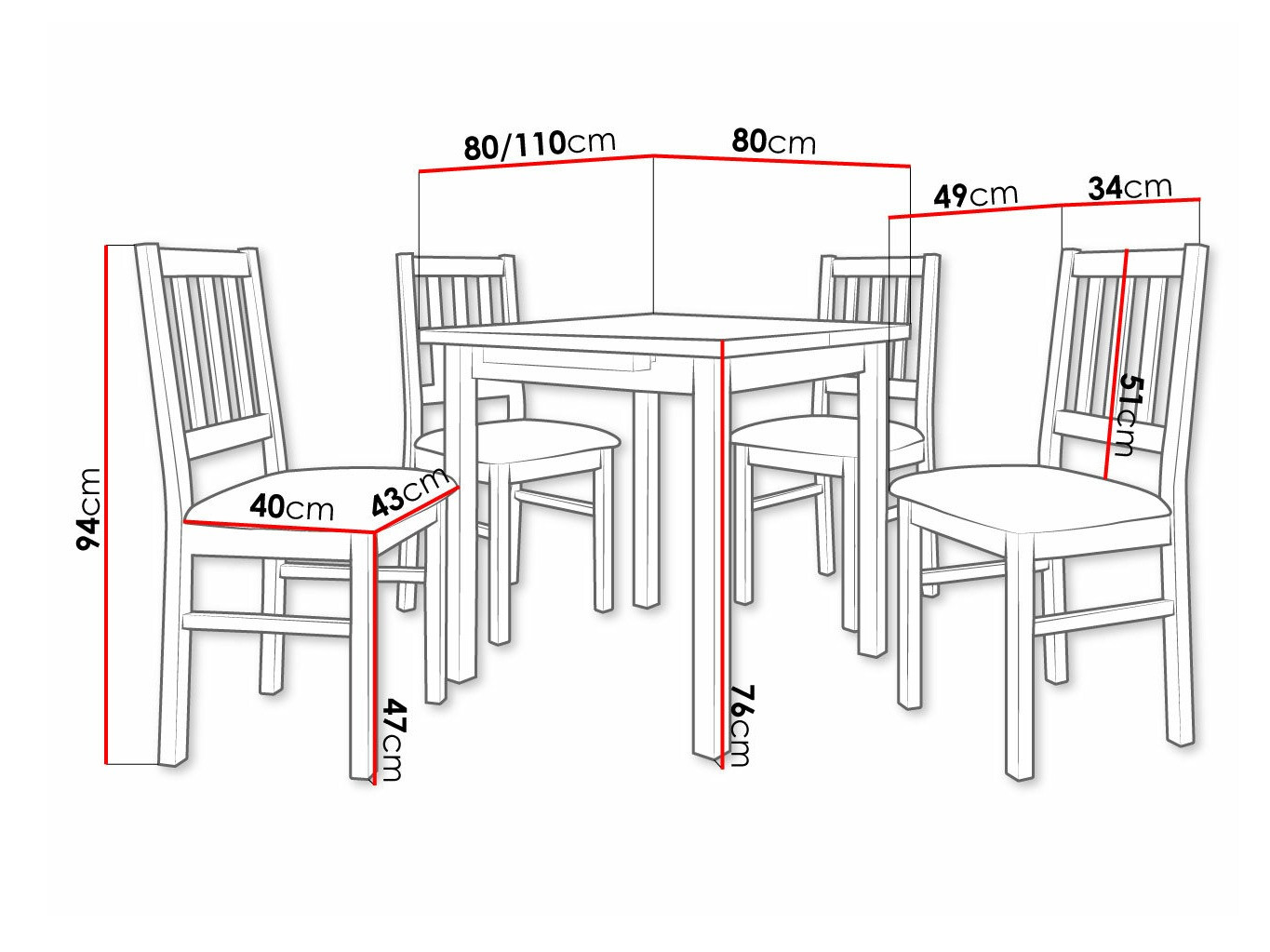 Обеденный гарнитур Victorville 275 (Орех)