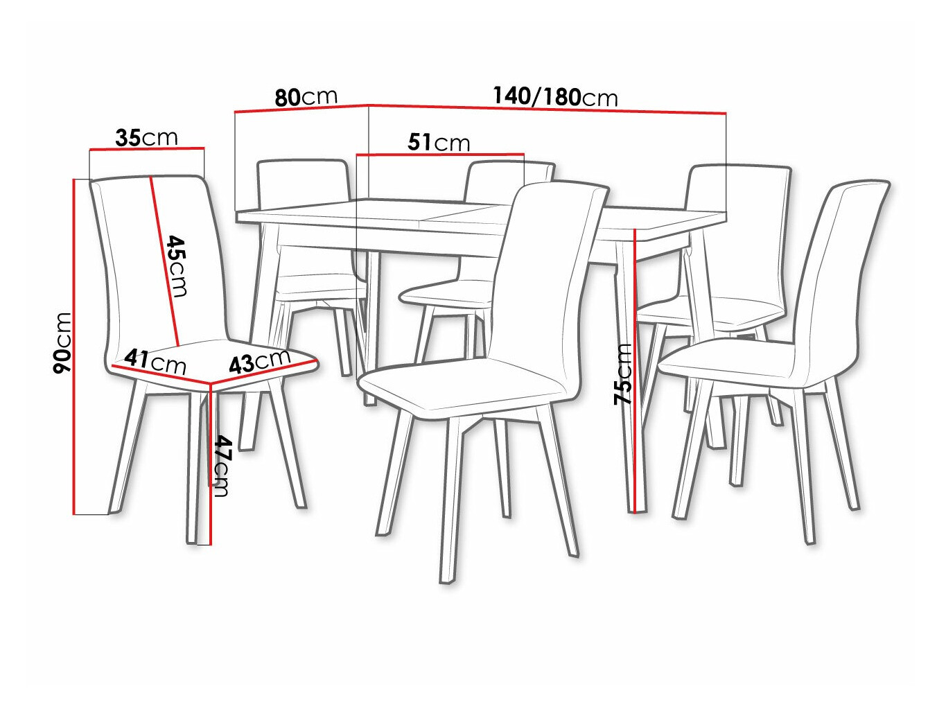 Обеденный гарнитур Victorville 291 (Сонома Дуб + Белый)