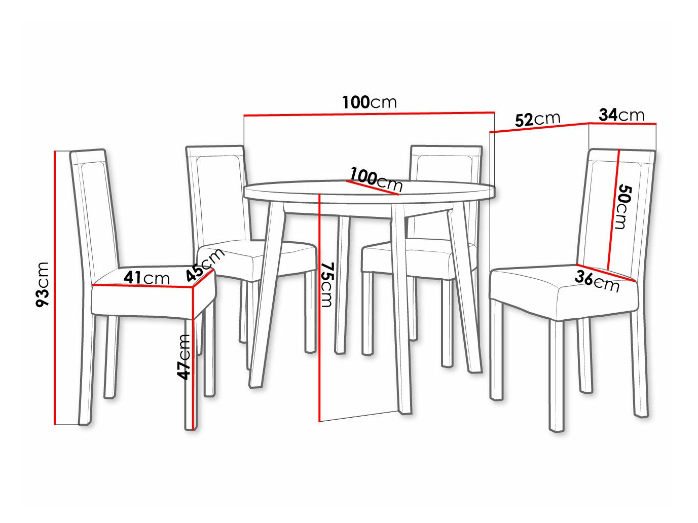 Обеденный гарнитур Victorville 304 (Белый)