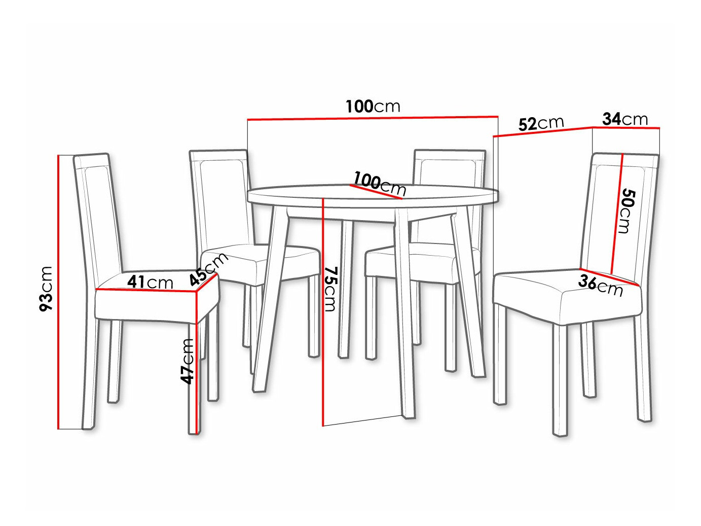 Обеденный гарнитур Victorville 304 (Белый)