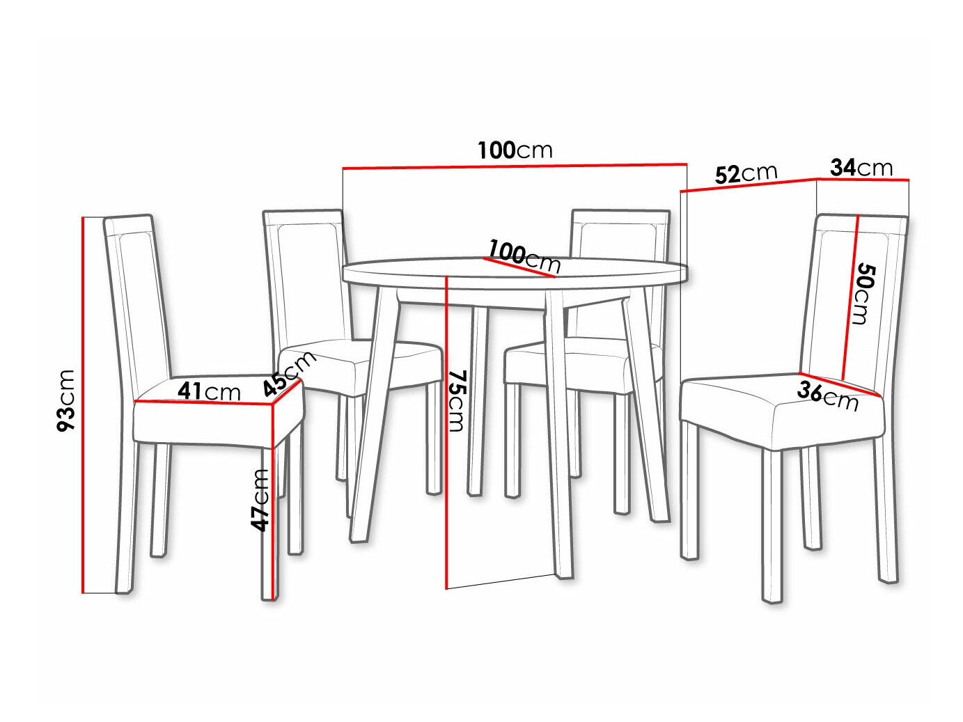 Обеденный гарнитур Victorville 304 (Белый)