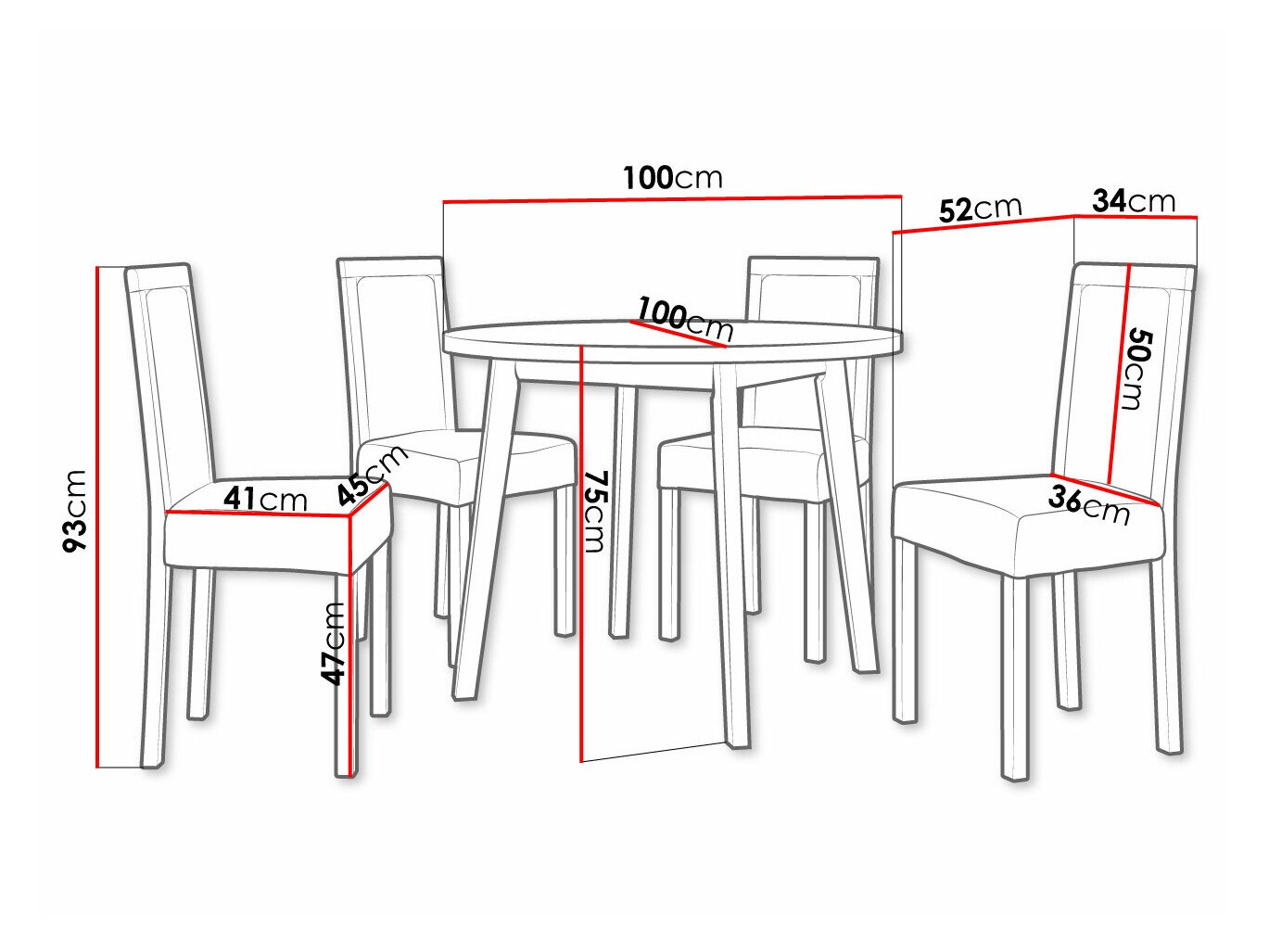 Обеденный гарнитур Victorville 304 (Белый)