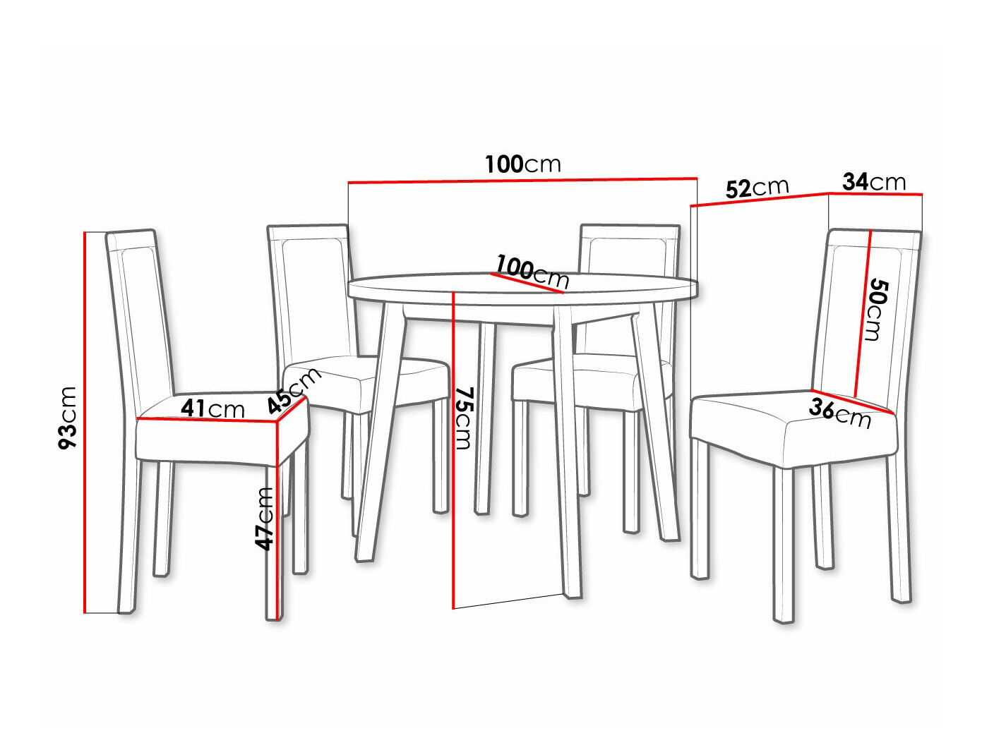 Обеденный гарнитур Victorville 304 (Сонома Дуб)