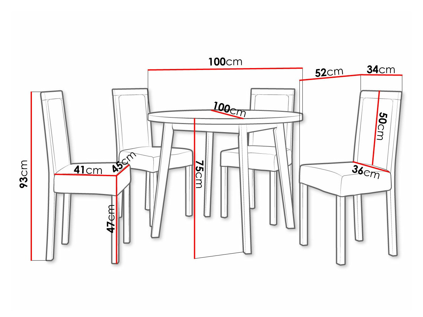 Обеденный гарнитур Victorville 304 (Сонома Дуб)