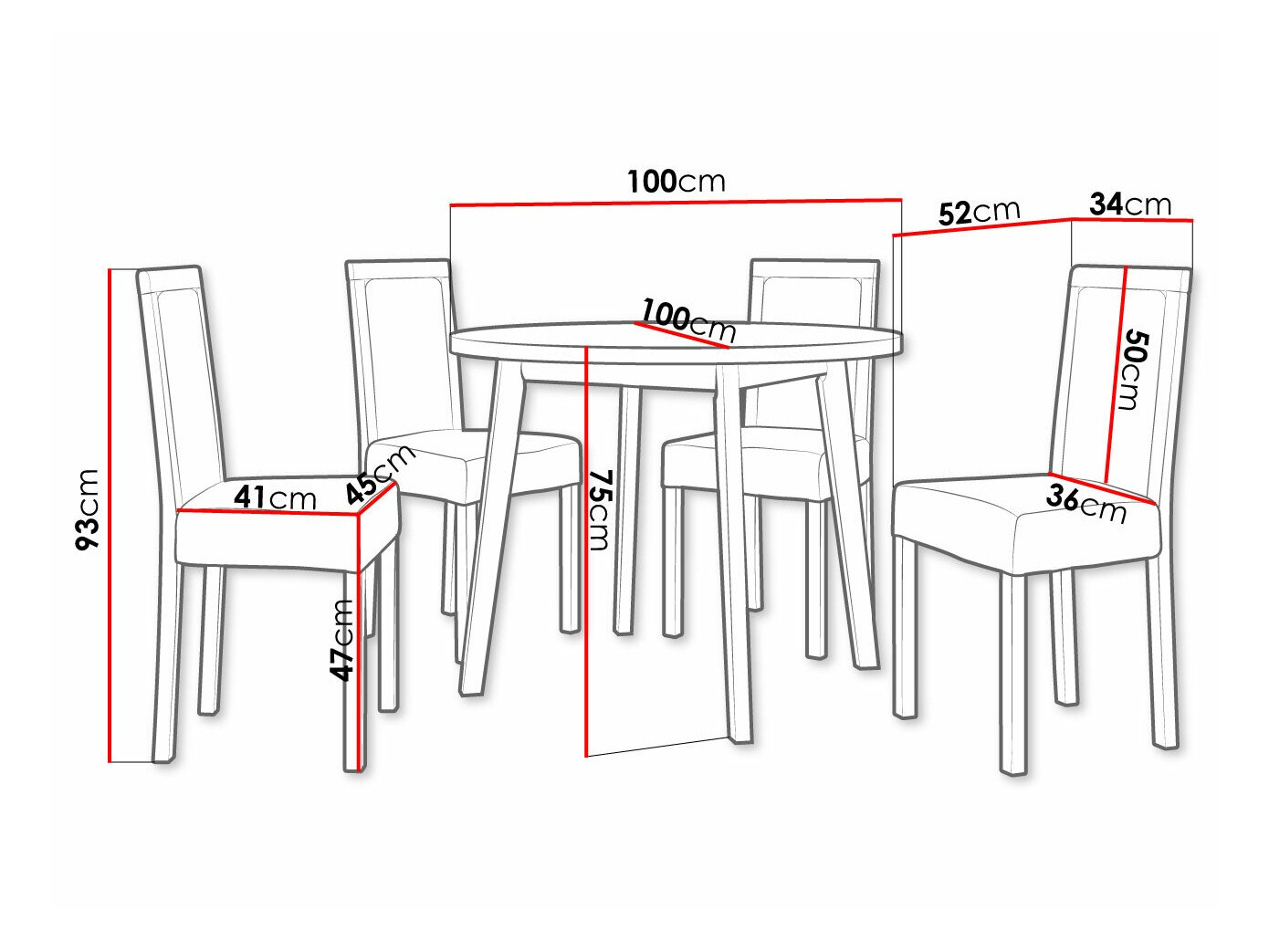 Обеденный гарнитур Victorville 304 (Сонома Дуб)