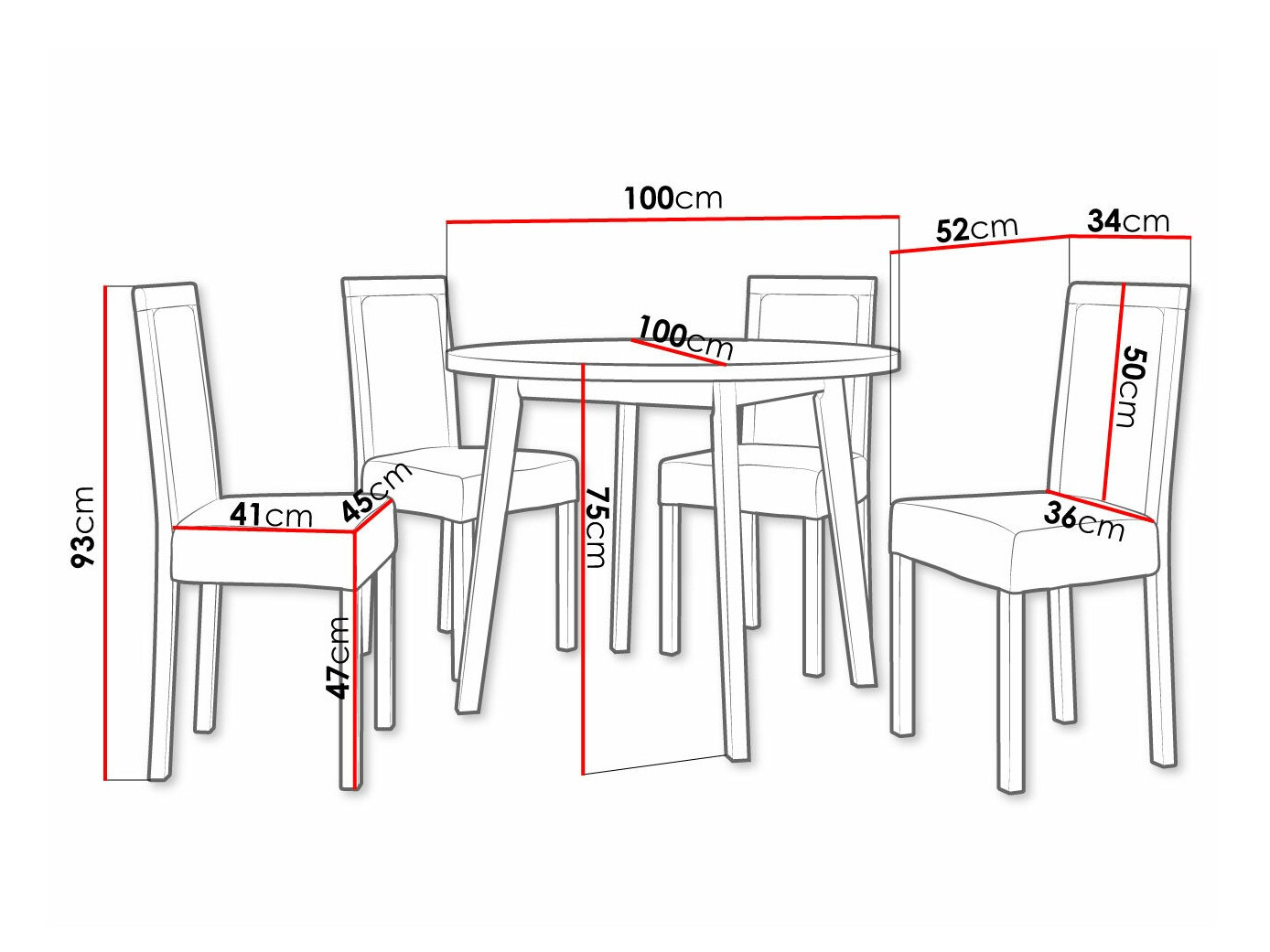 Обеденный гарнитур Victorville 306 (Белый)