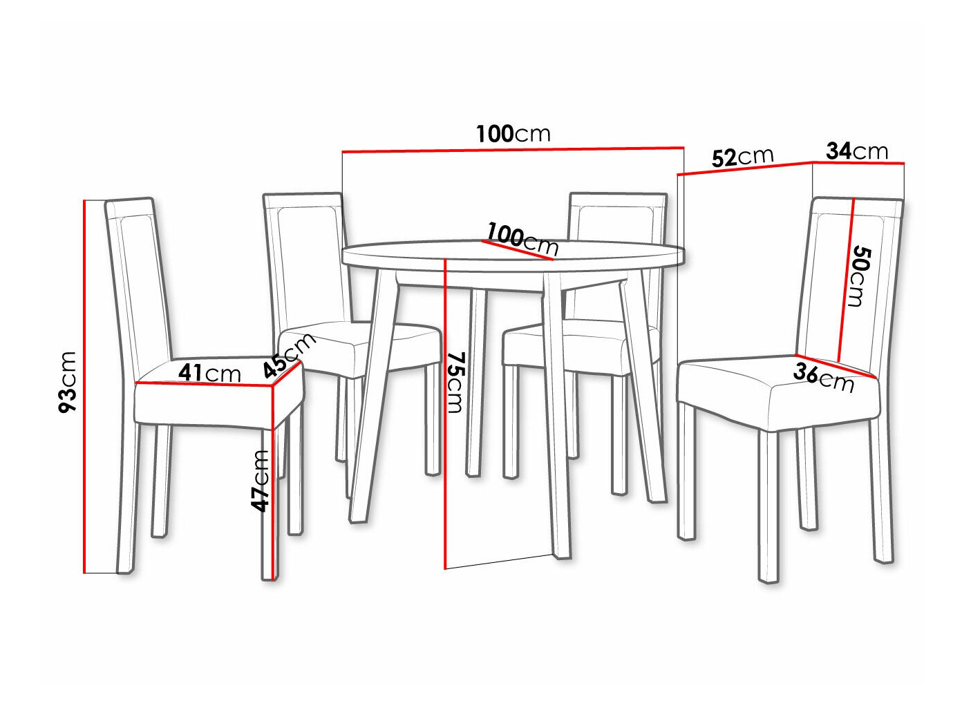 Обеденный гарнитур Victorville 306 (Белый)