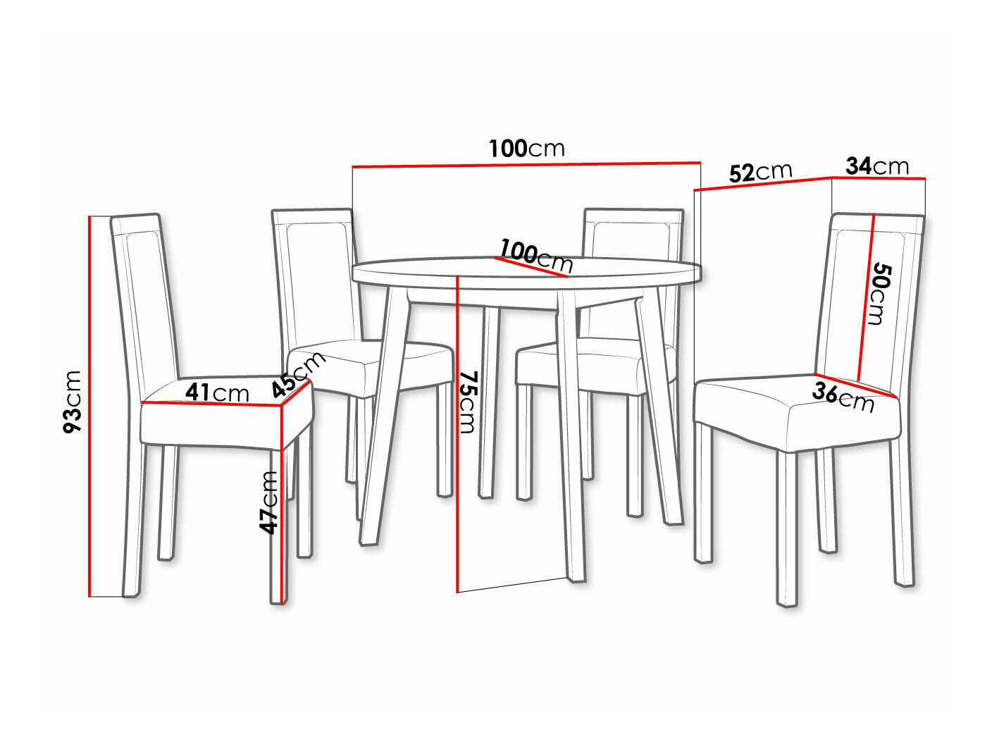 Обеденный гарнитур Victorville 306 (Белый)