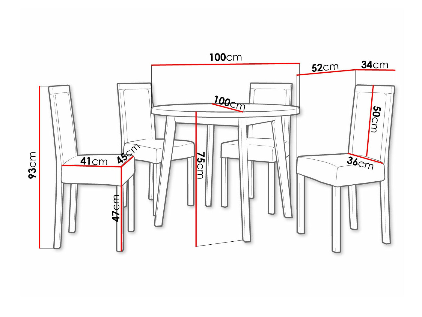 Обеденный гарнитур Victorville 306 (Белый)