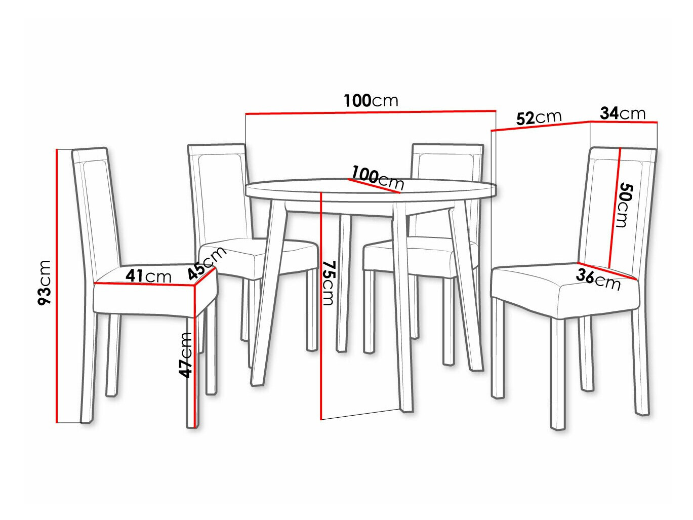 Обеденный гарнитур Victorville 306 (Белый)