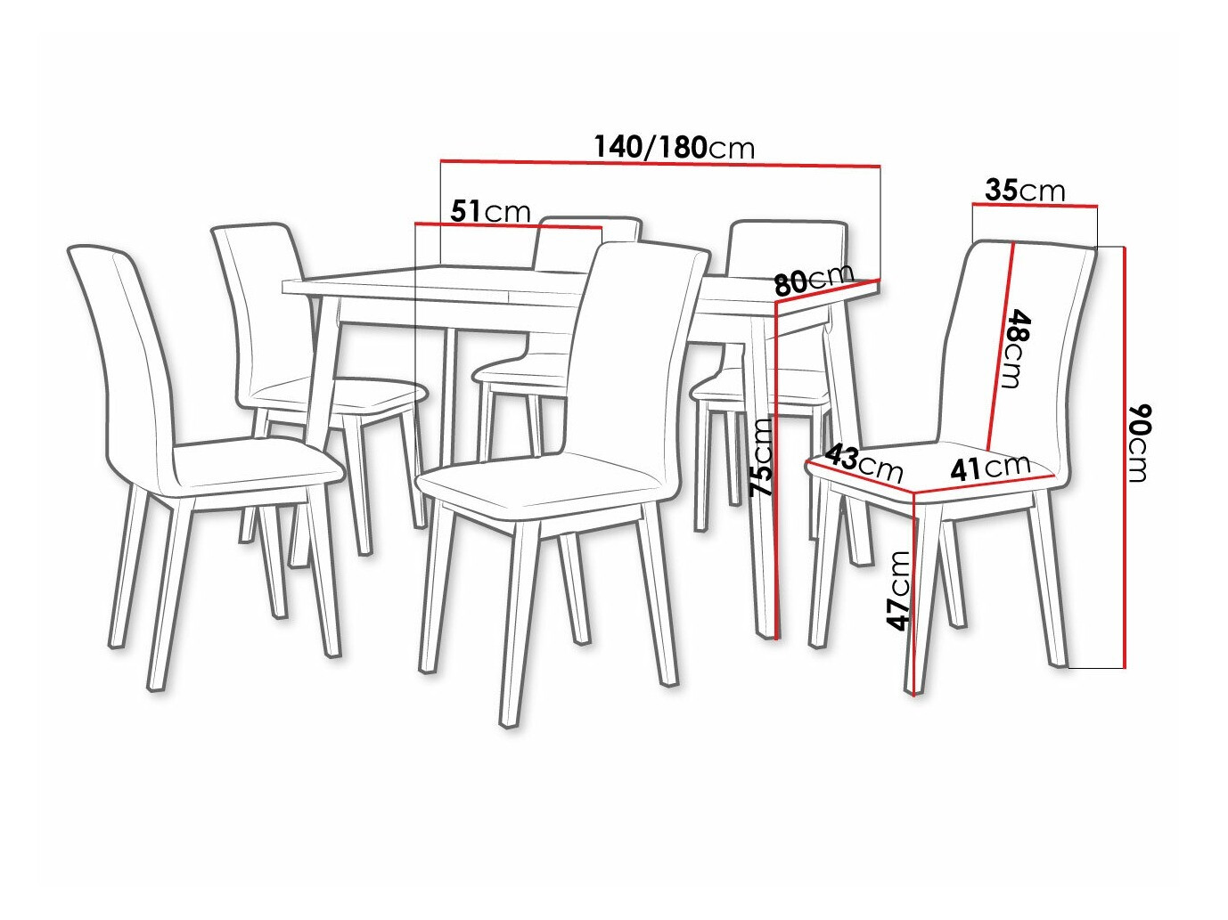 Обеденный гарнитур Victorville 321 (Белый)