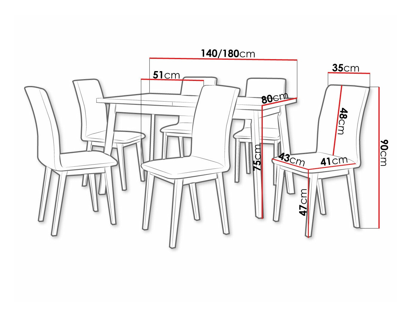 Обеденный гарнитур Victorville 322 (Белый)