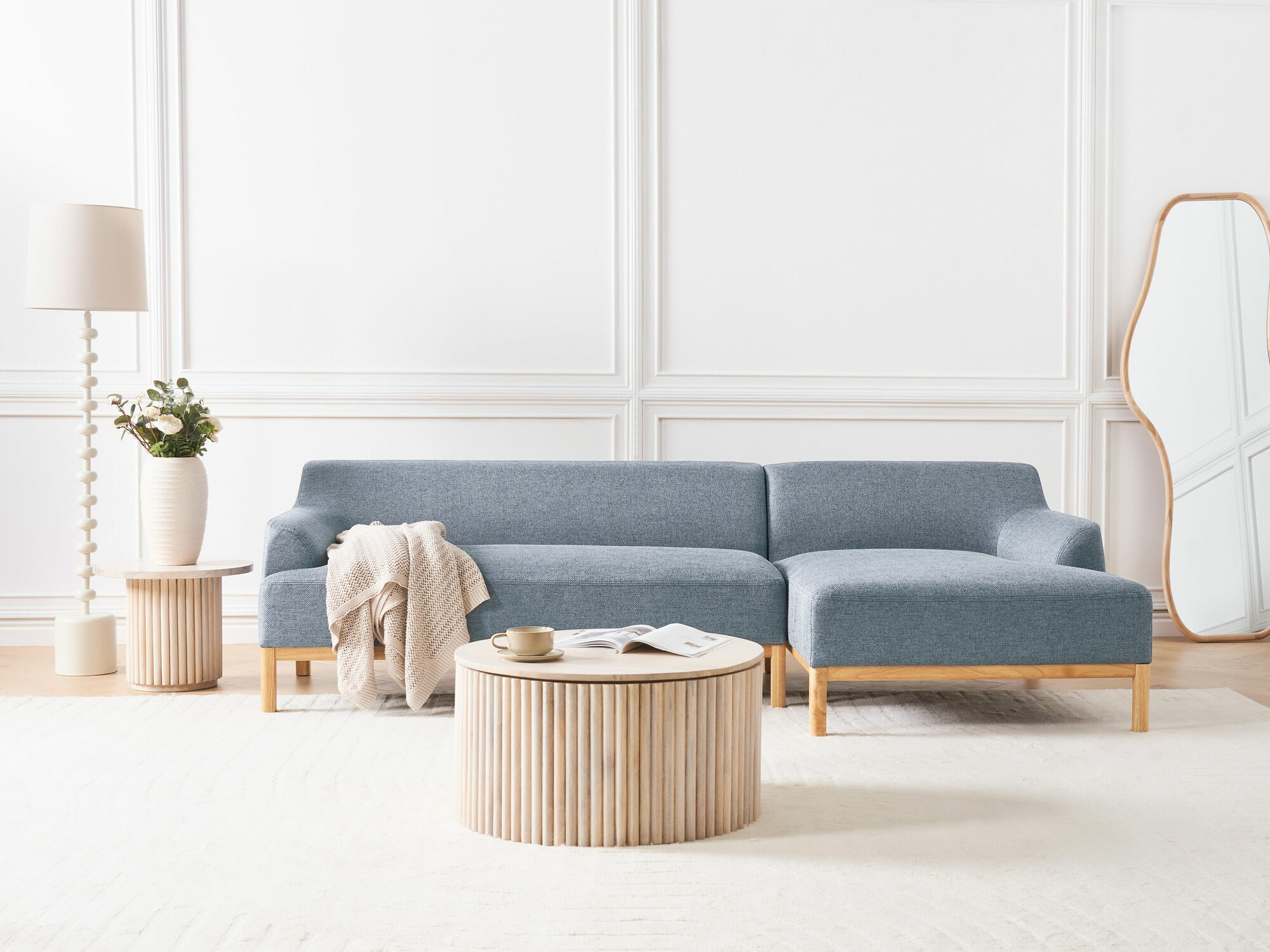 Stūra dīvāns Berwyn 2229 (Zils)