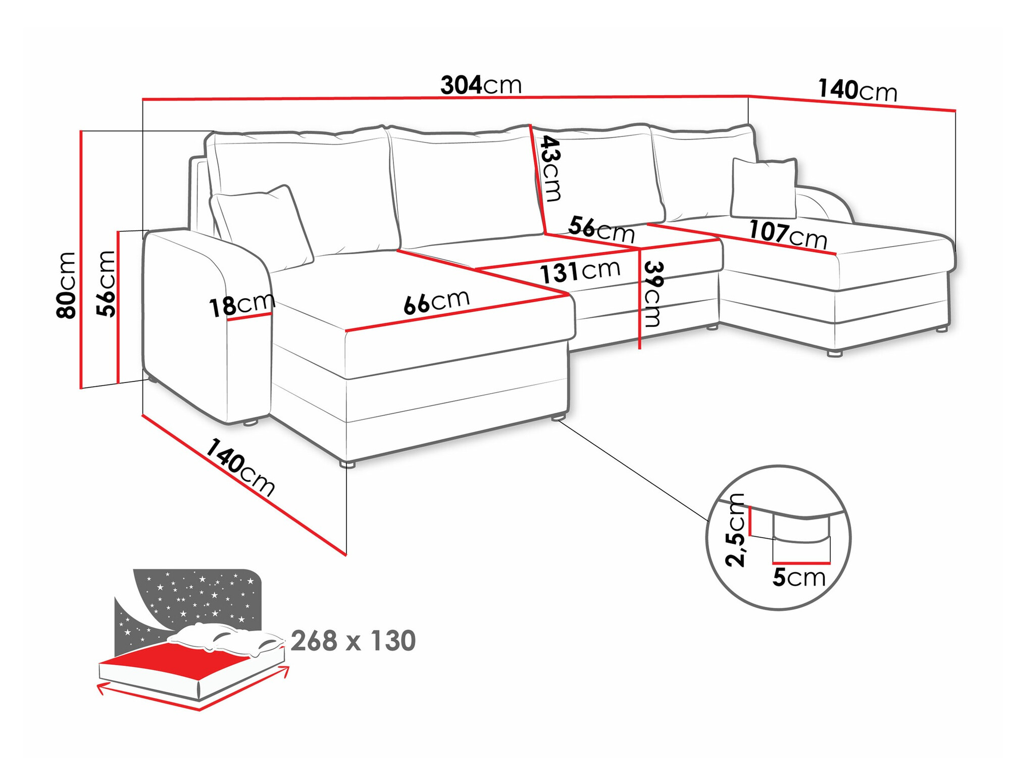 Угловой диван Comfivo 297 (Lux 06 + Lux 05)