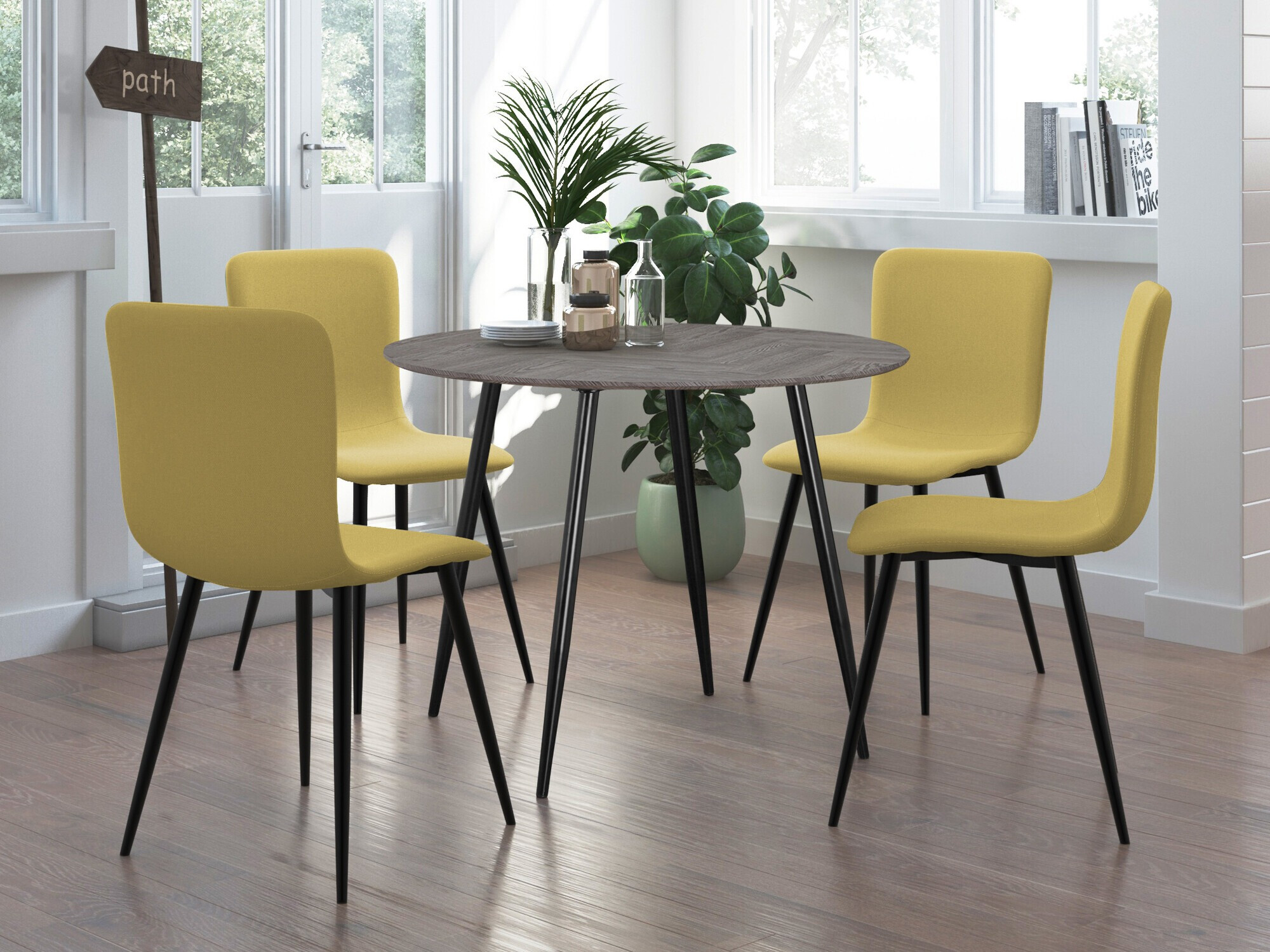 Galds Denton 761 (Tumšs ozols + Melns)