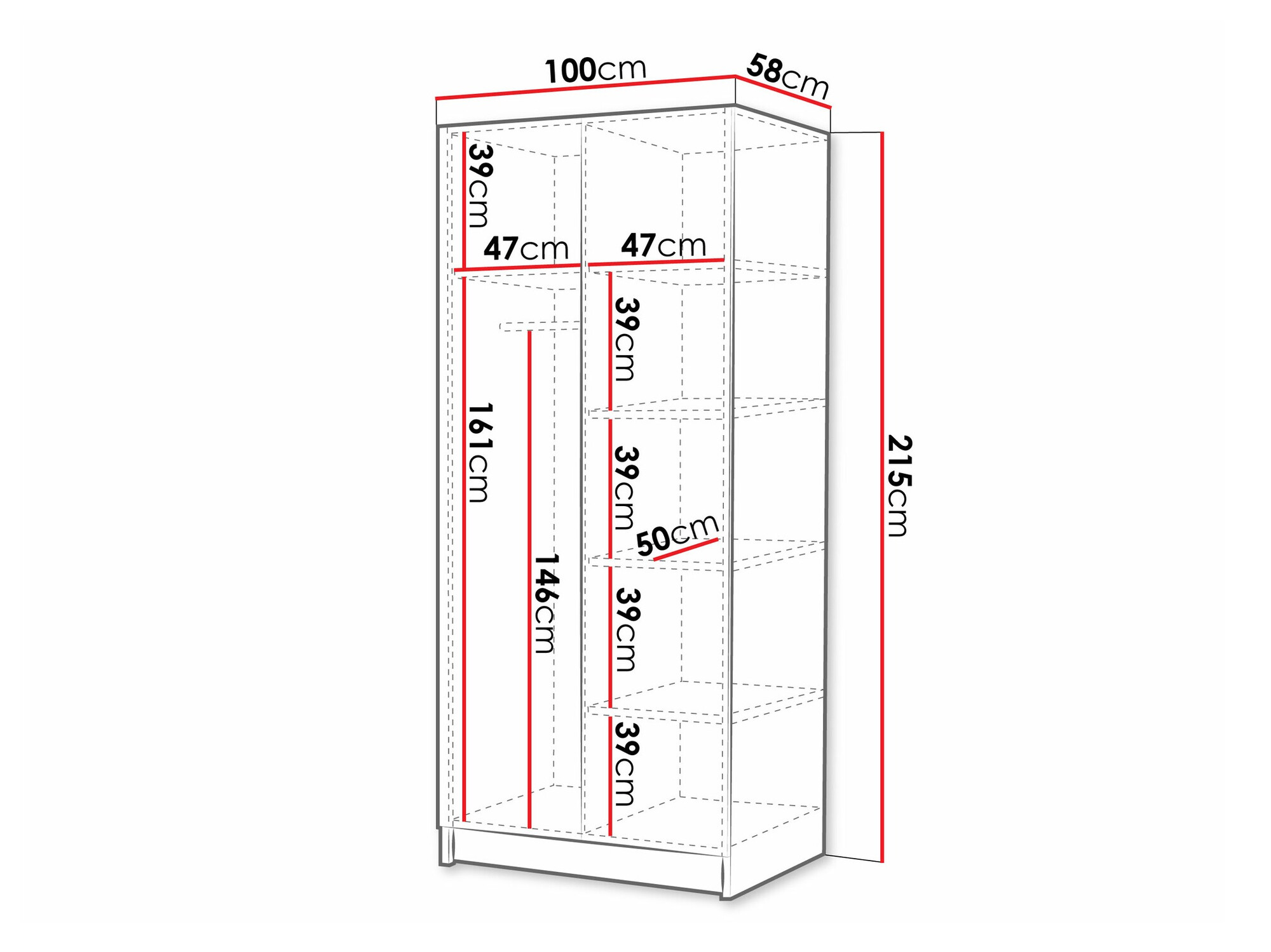Skapis Closico 194 (Gaišs koks + Zelta)