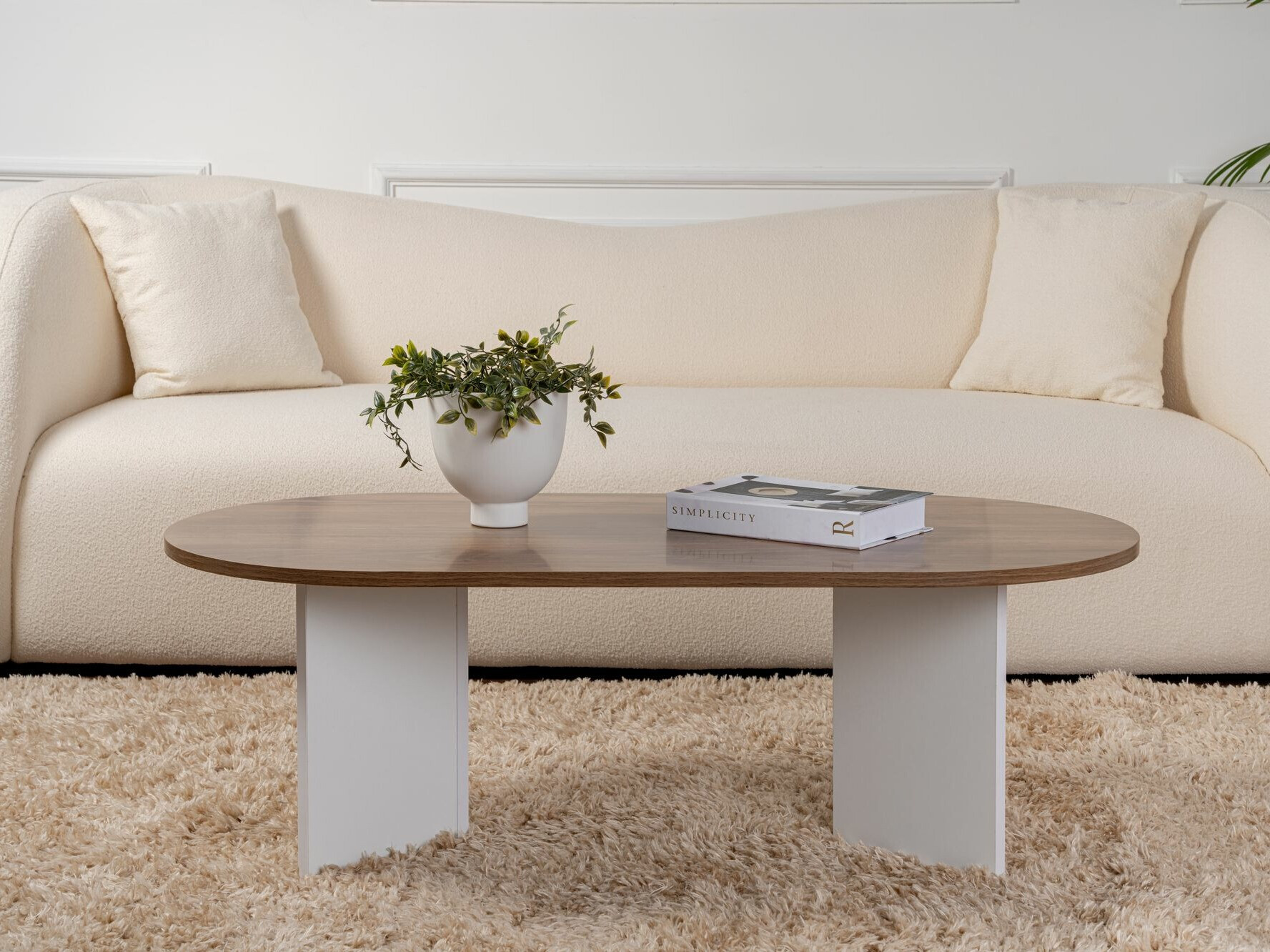 Журнальный столик Novato 111 (Грецкий орех + Белый)