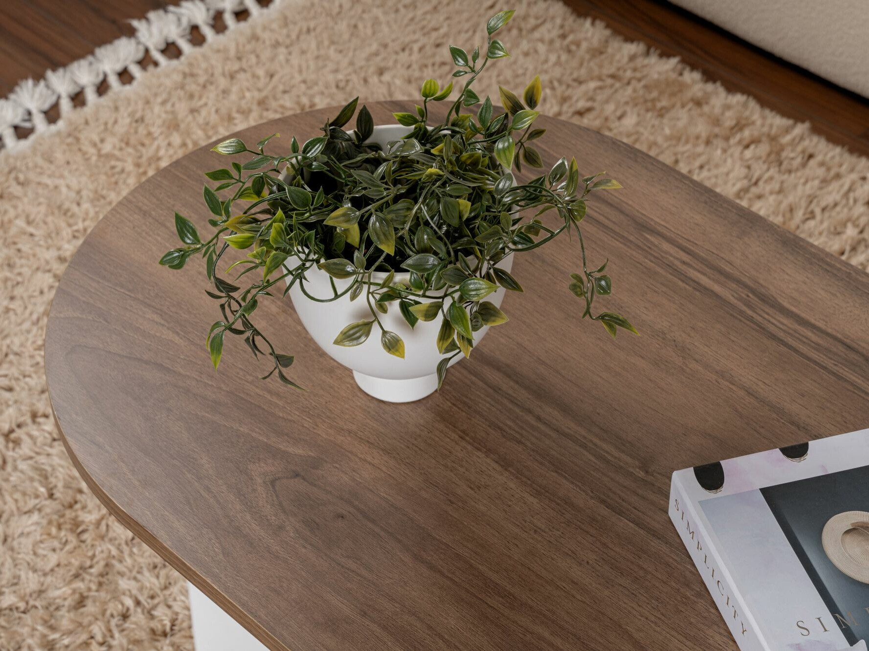 Журнальный столик Novato 111 (Грецкий орех + Белый)