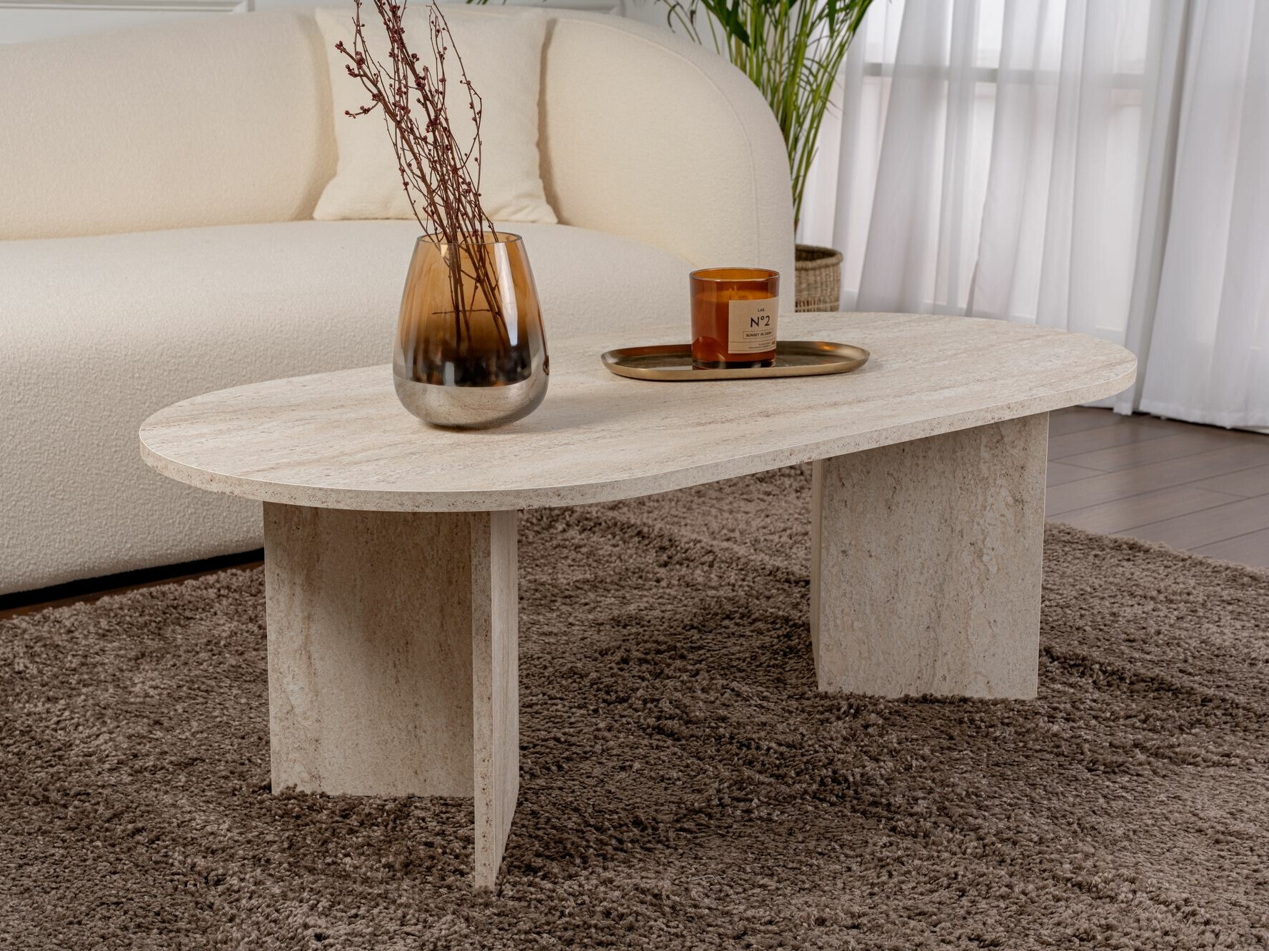 Журнальный столик Novato 111 (Светлый травертин)