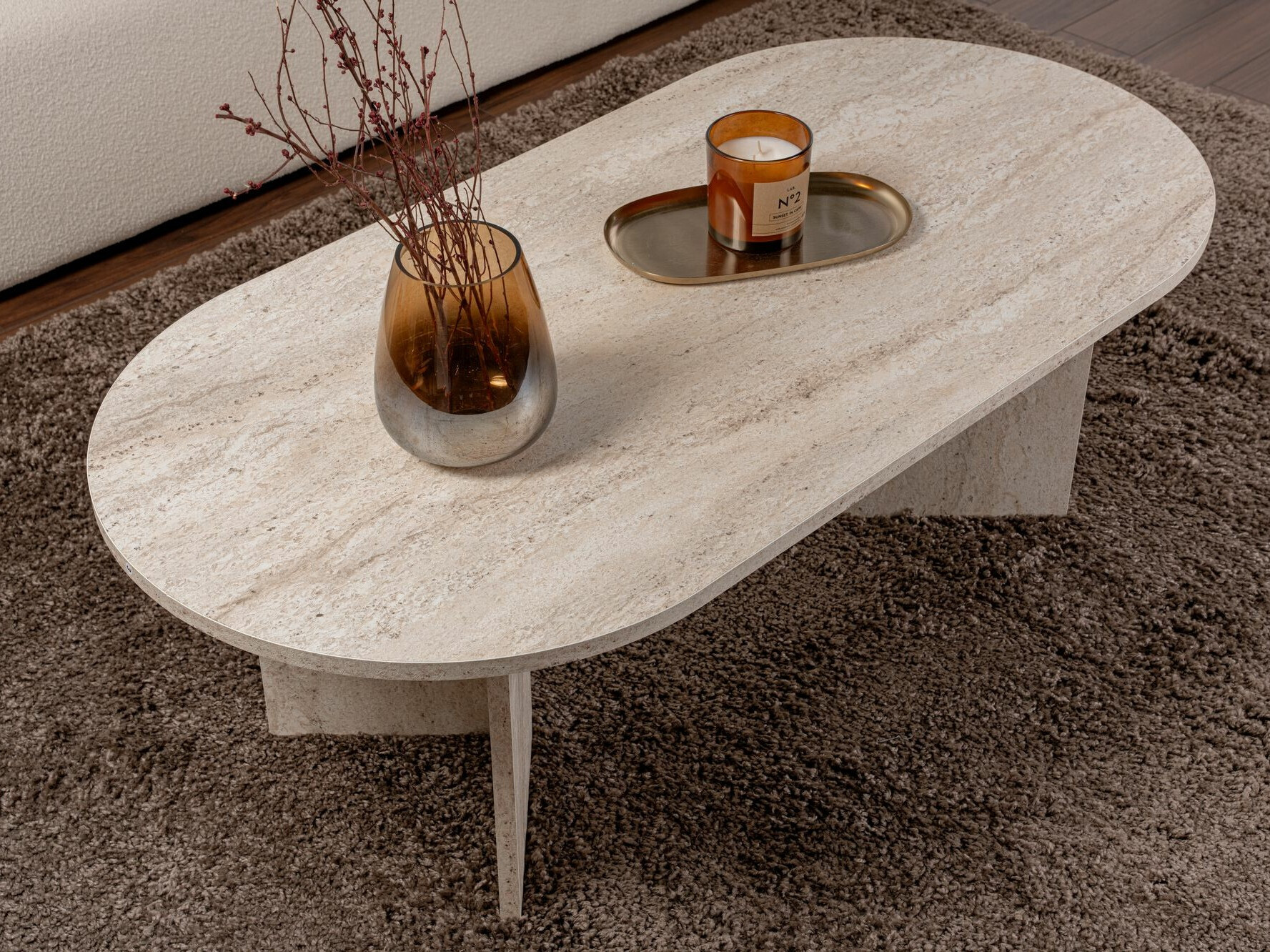 Журнальный столик Novato 111 (Светлый травертин)
