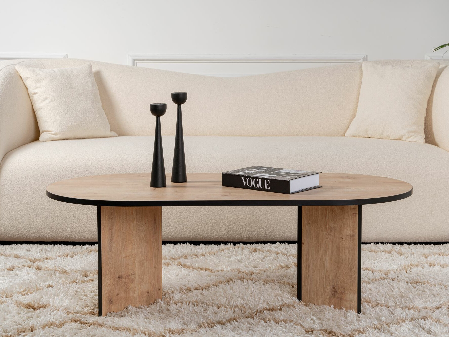 Žurnālu galdiņš Novato 111 (Ozols + Melns)