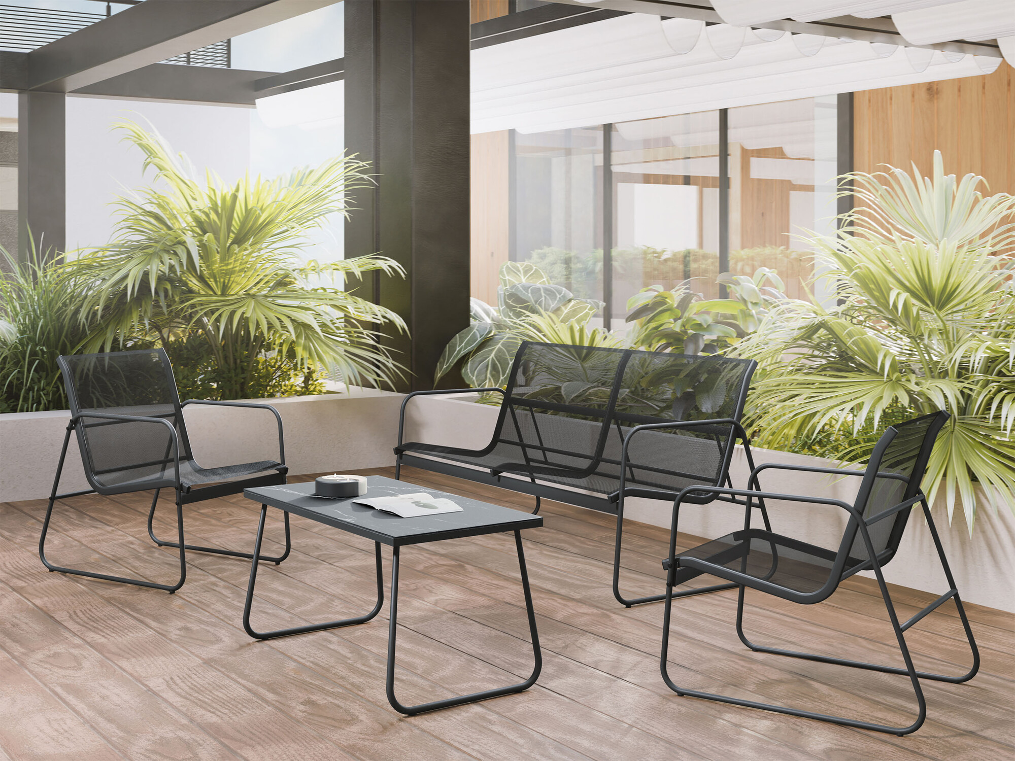 Dārza mēbeļu komplekts Richardson 133 (Antracīts)