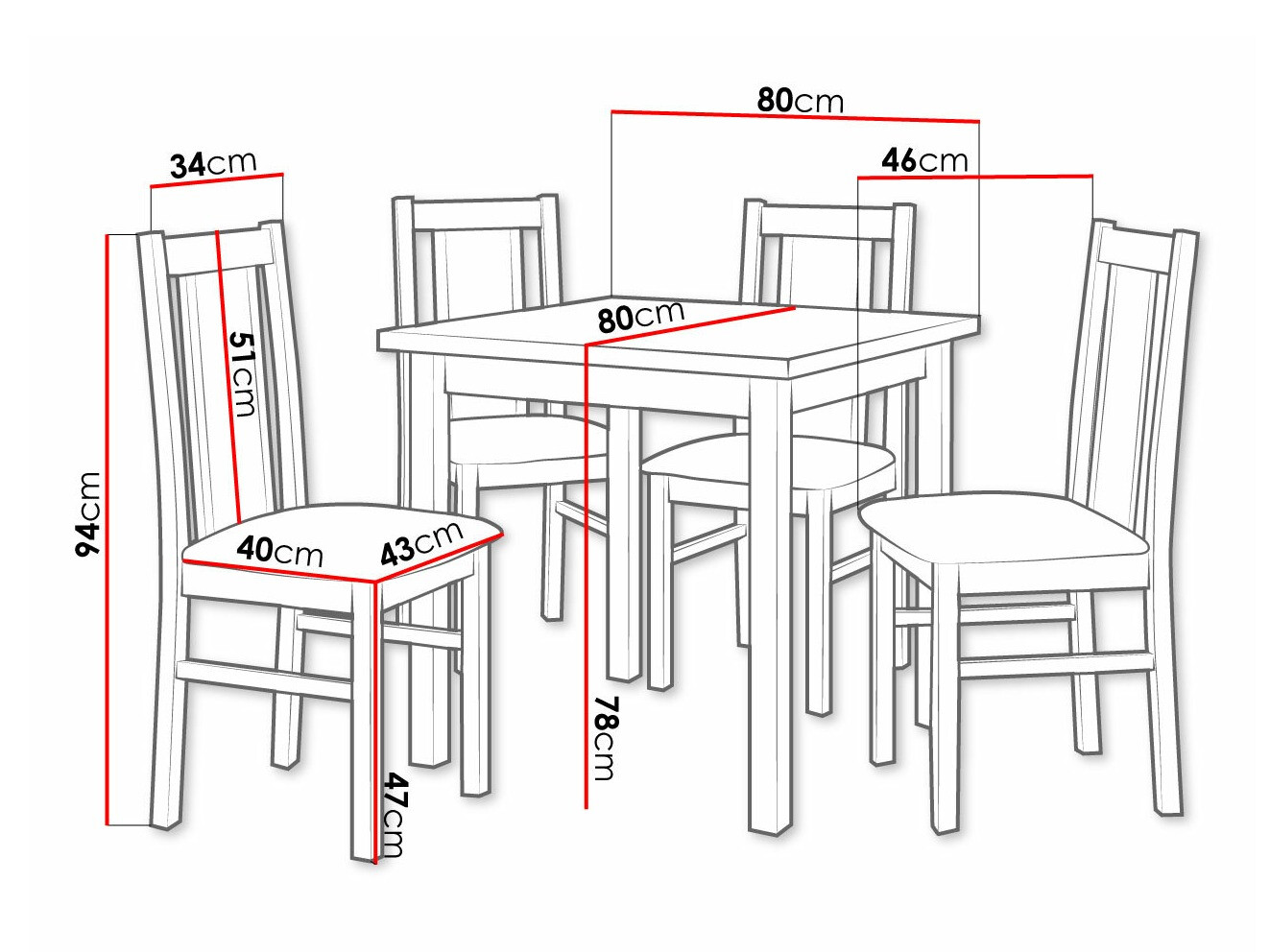 Ēdamistabas komplekts Victorville 310 (Balts)
