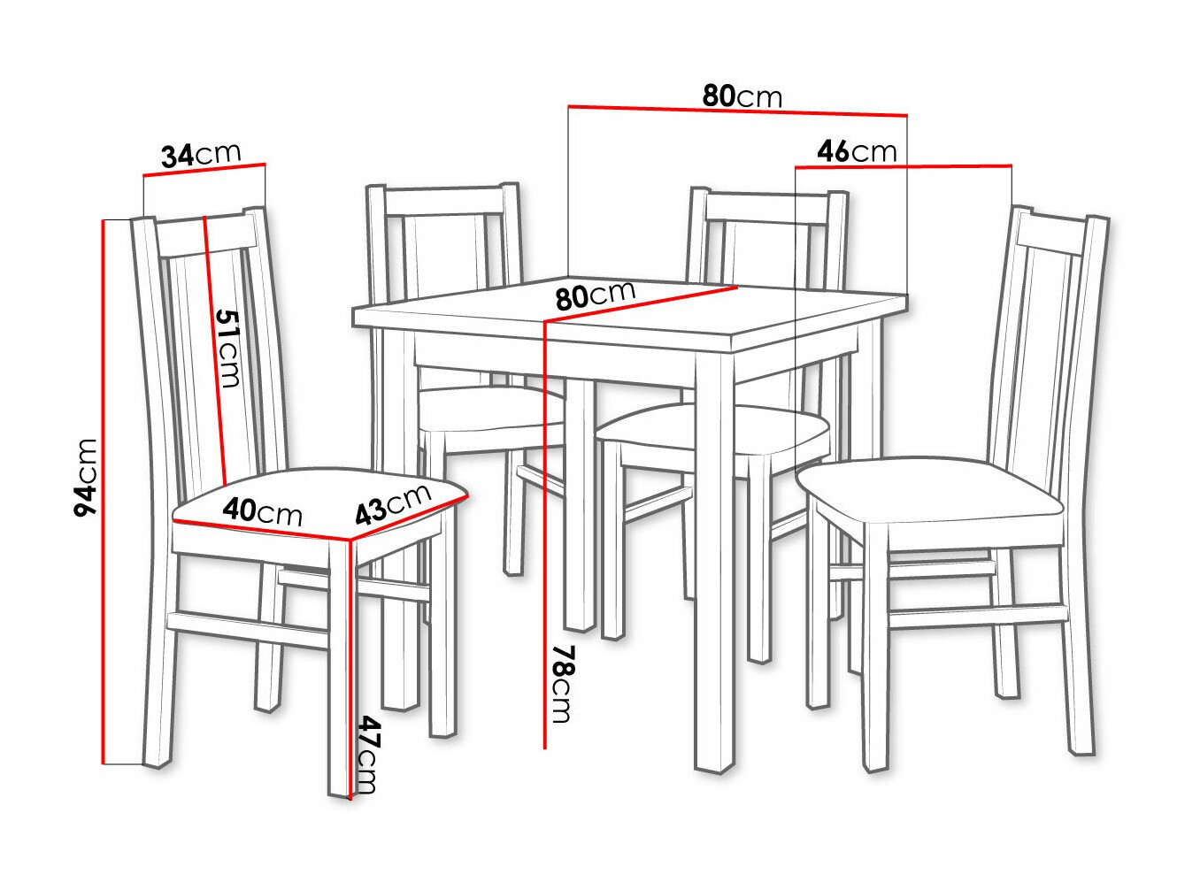 Ēdamistabas komplekts Victorville 310 (Balts)