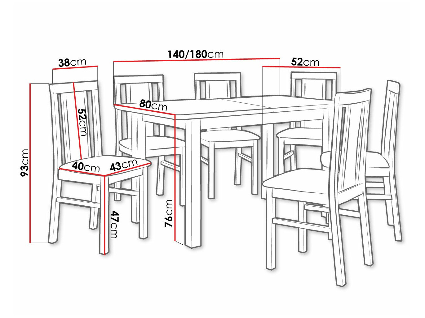 Ēdamistabas komplekts Victorville 311 (Alksnis)